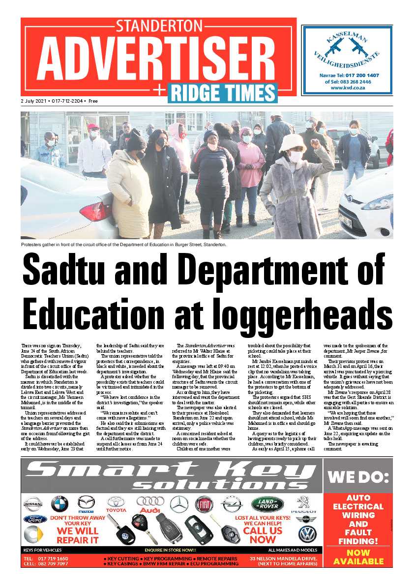 Standerton Advertiser 02 July 2021 page 1