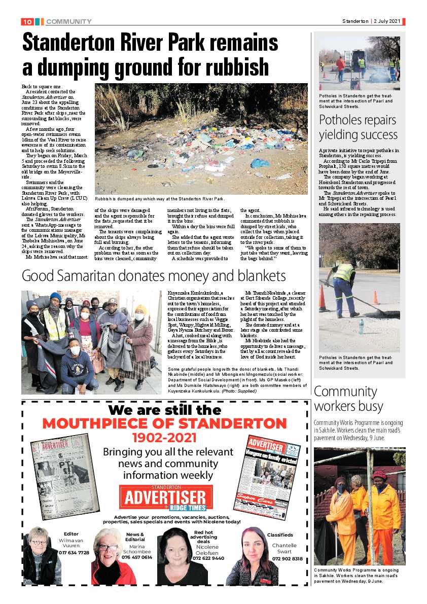 Standerton Advertiser 02 July 2021 page 10