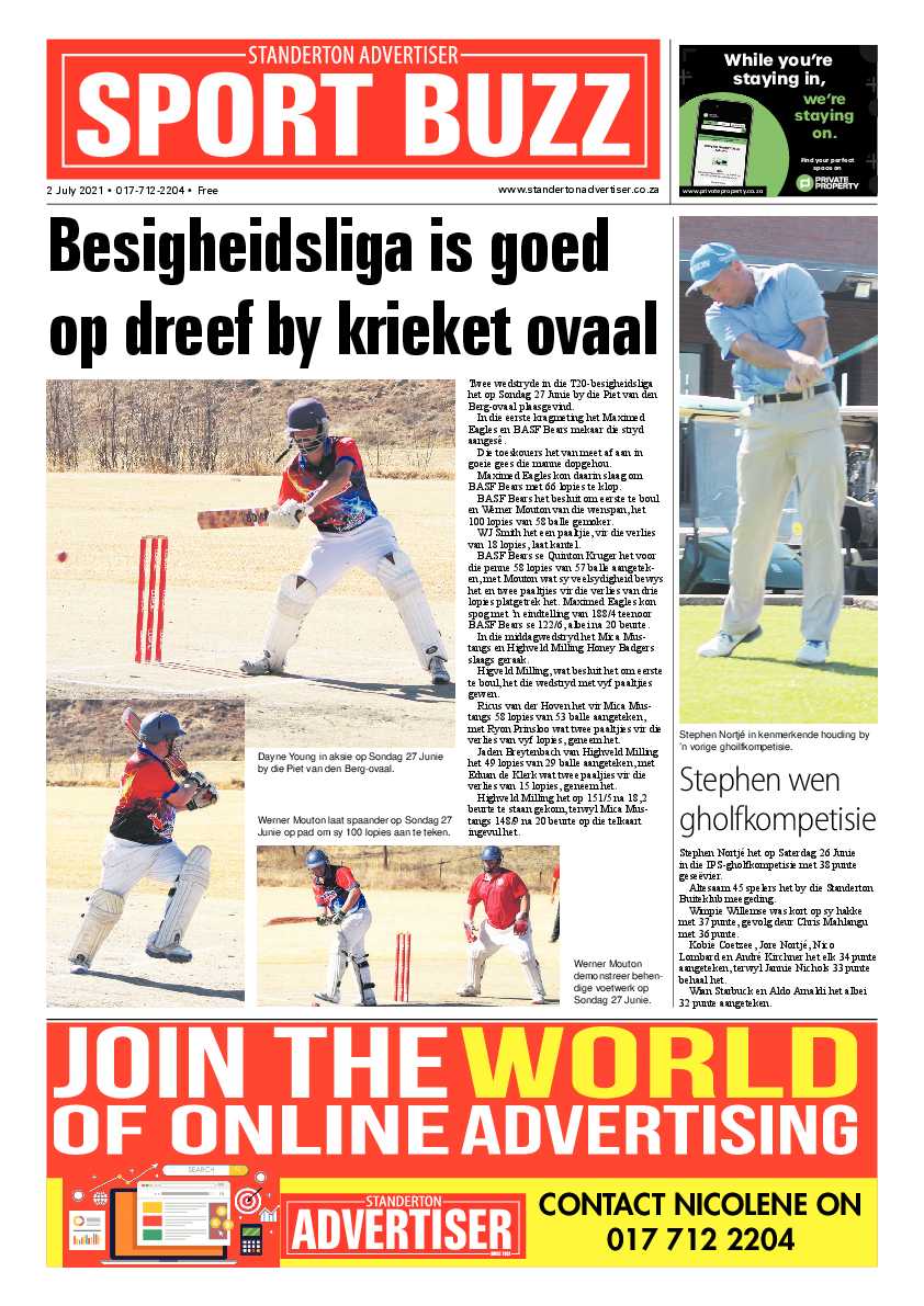 Standerton Advertiser 02 July 2021 page 12