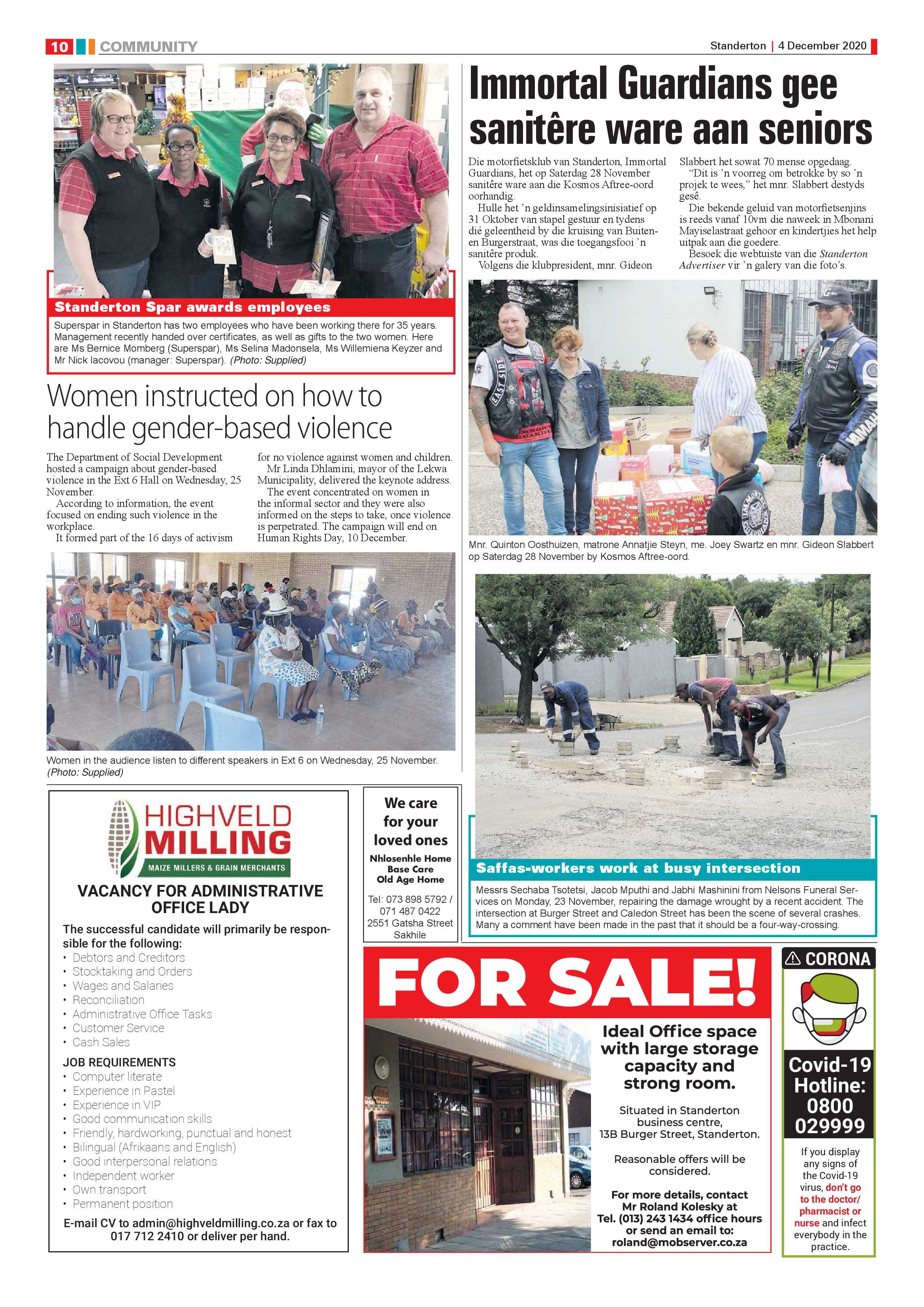 Standerton Advertiser 04 December 2020 page 10