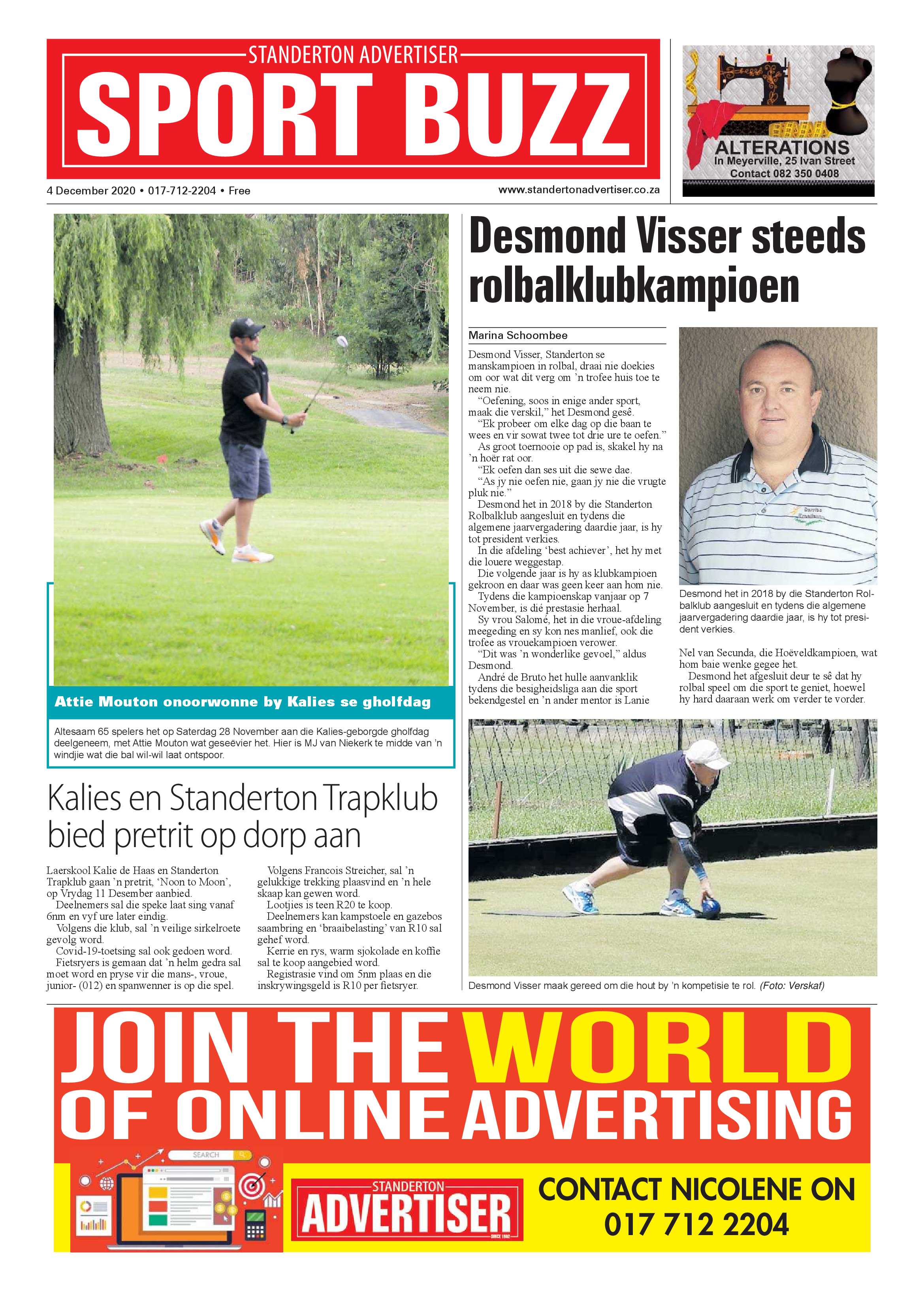 Standerton Advertiser 04 December 2020 page 12