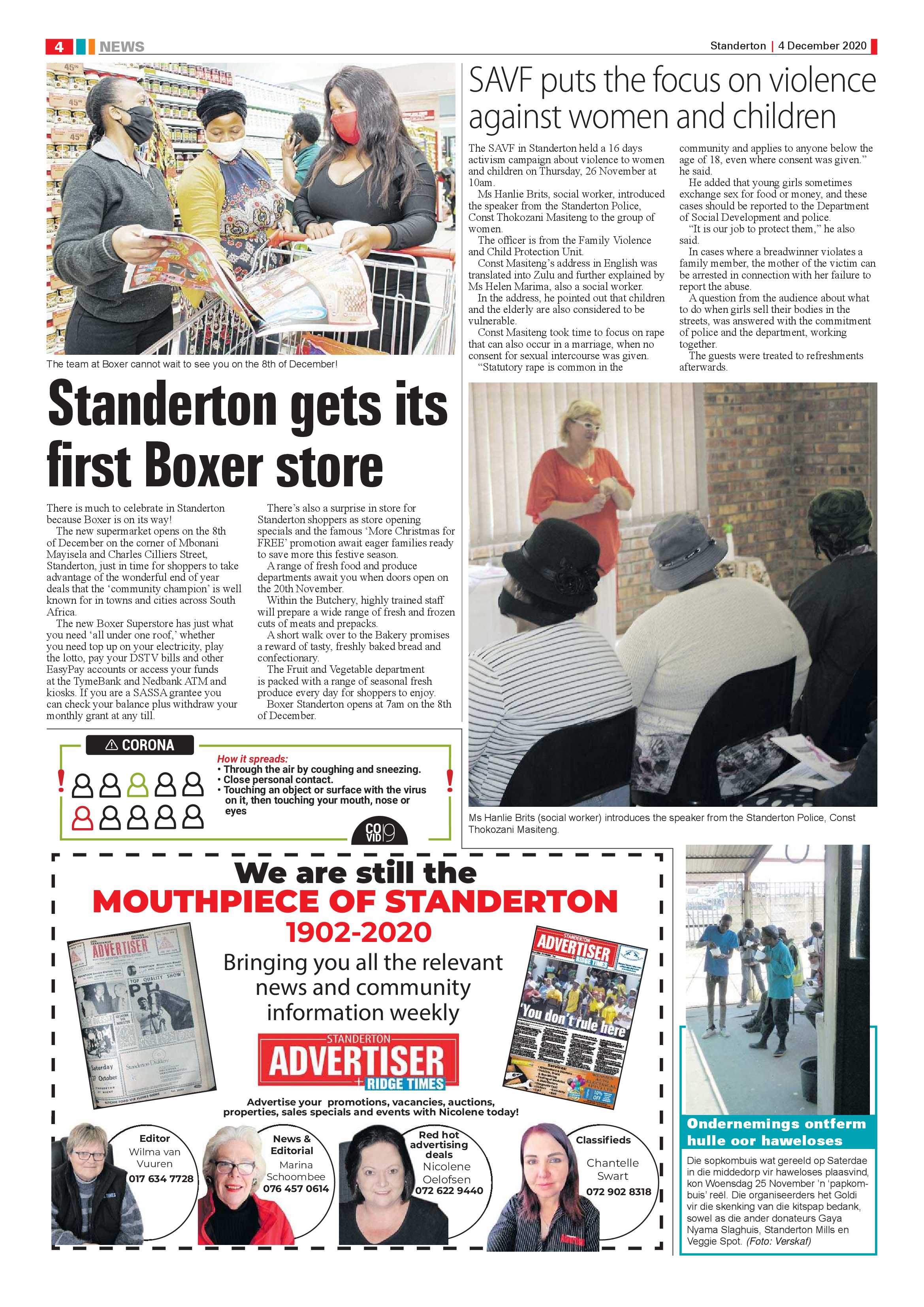 Standerton Advertiser 04 December 2020 page 4