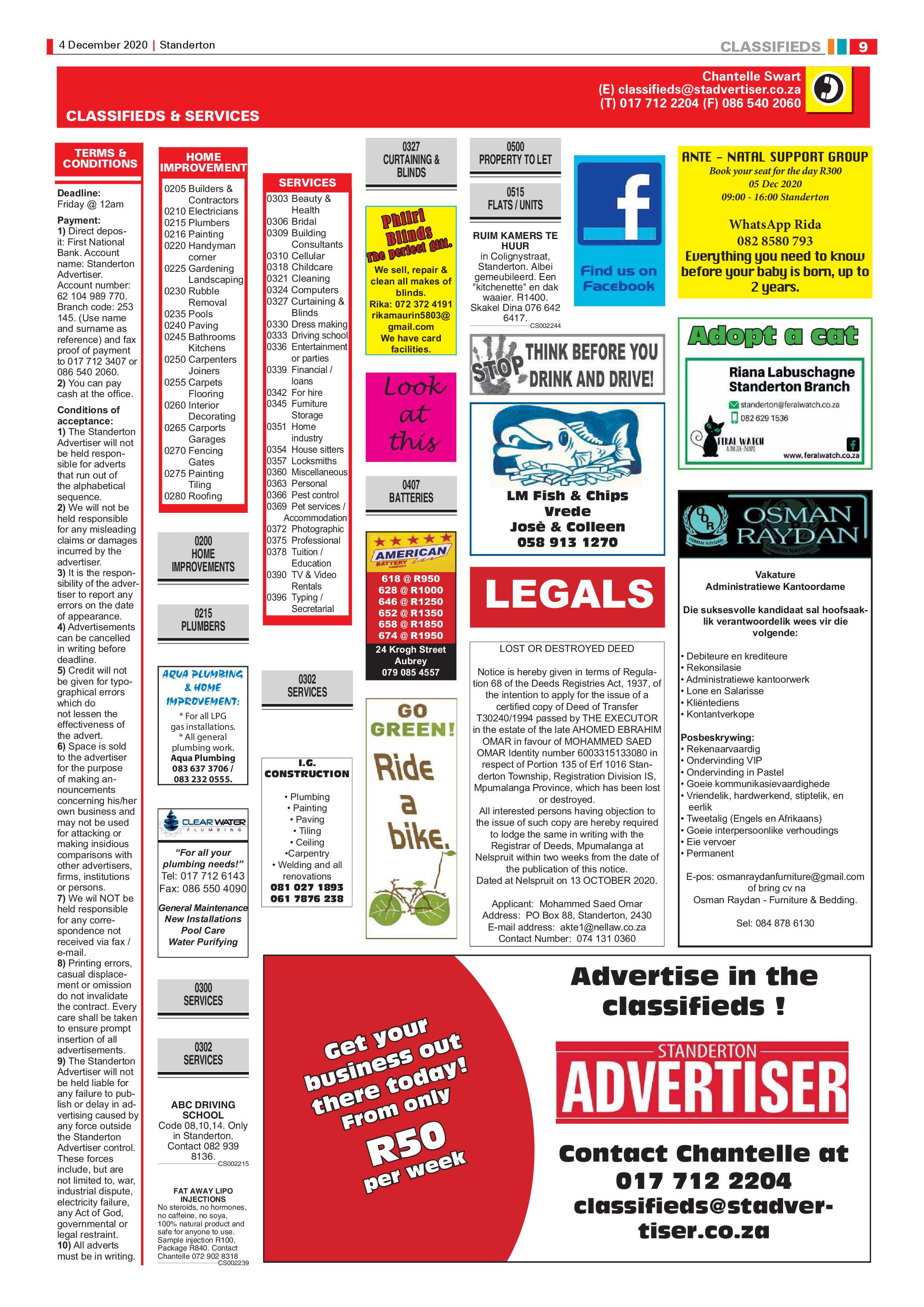 Standerton Advertiser 04 December 2020 page 9