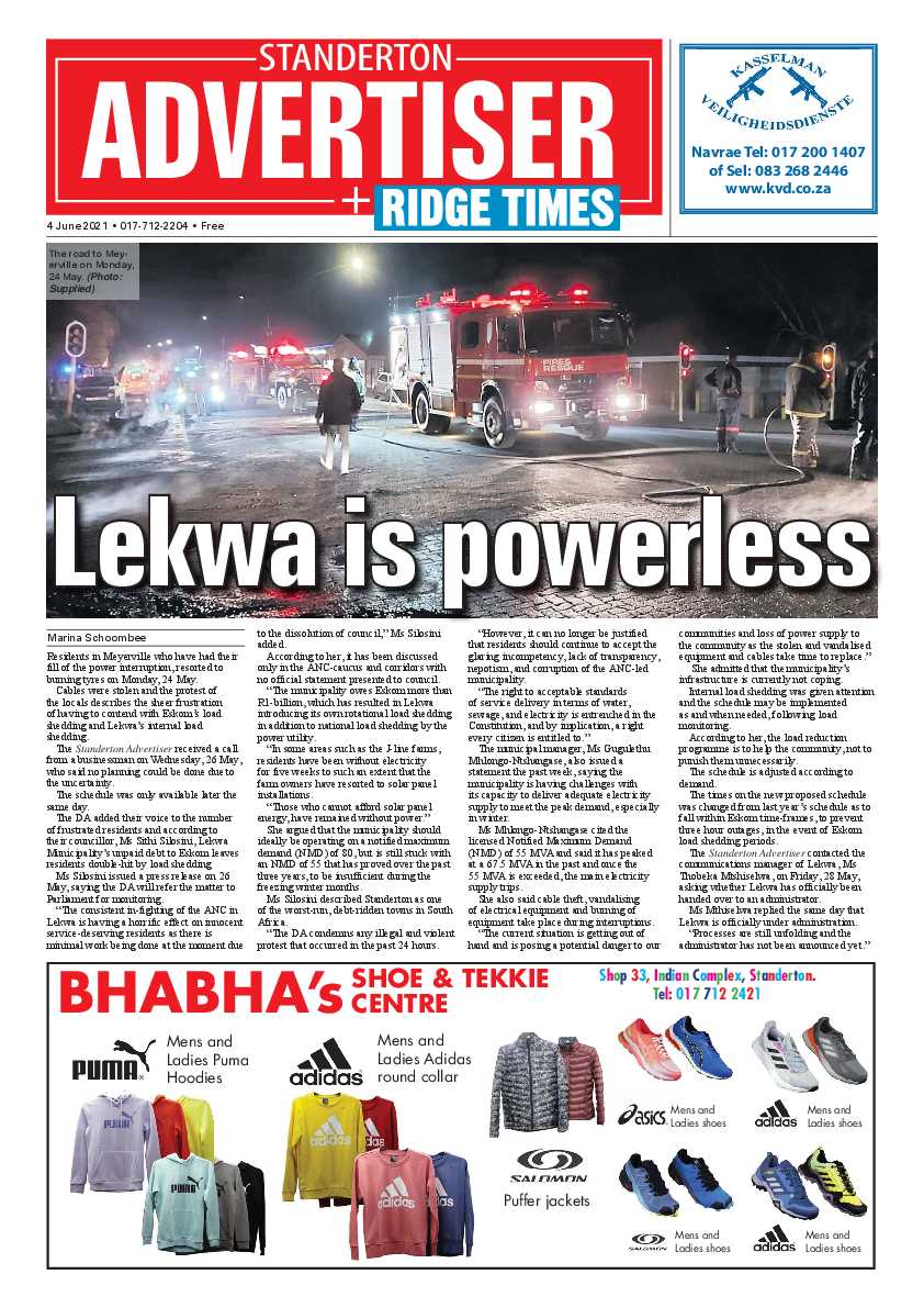 Standerton Advertiser 04 June 2021 page 1