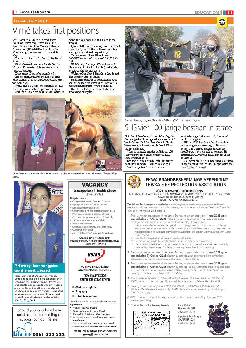 Standerton Advertiser 04 June 2021 page 11