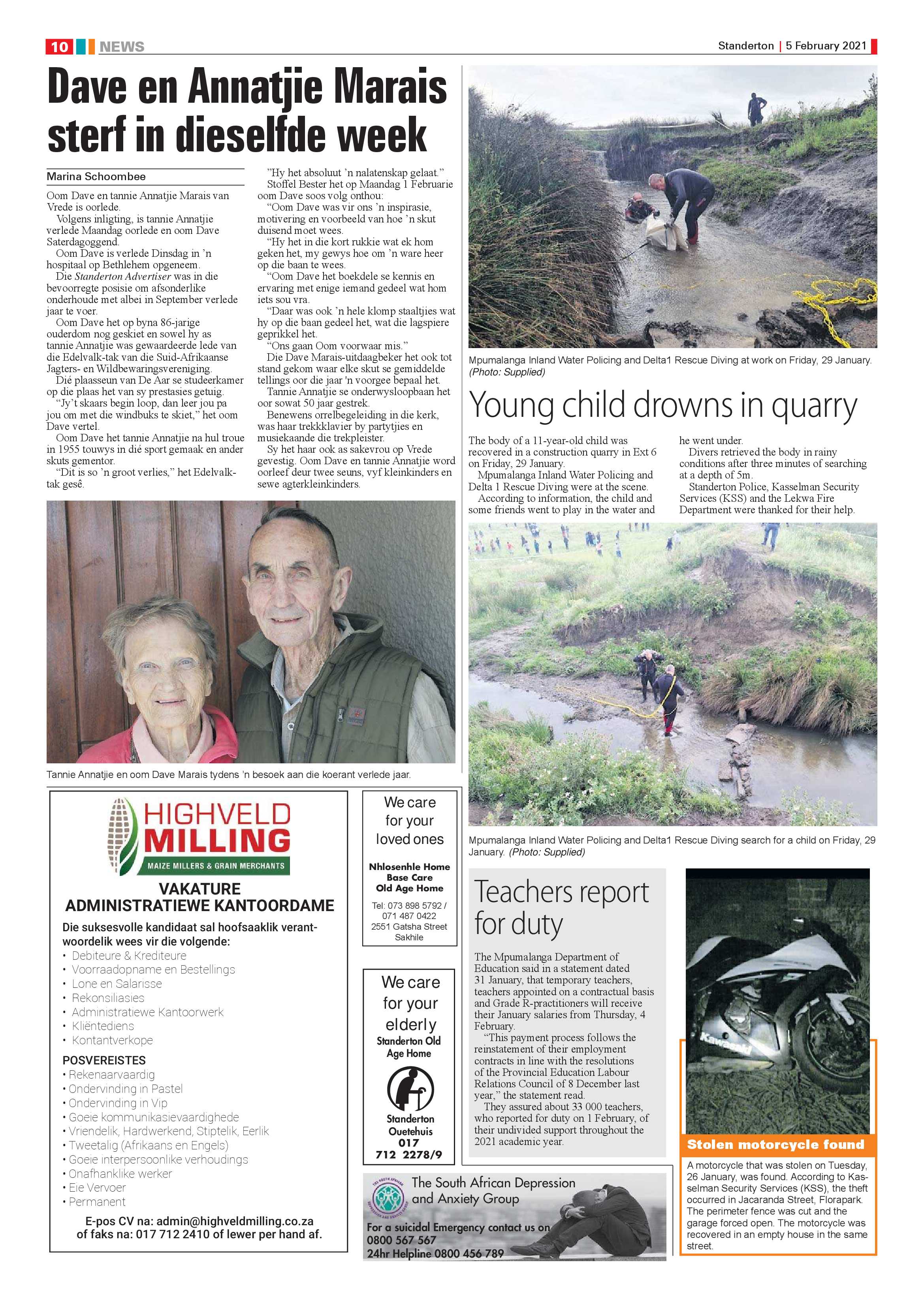 Standerton Advertiser 05 February 2021 page 10