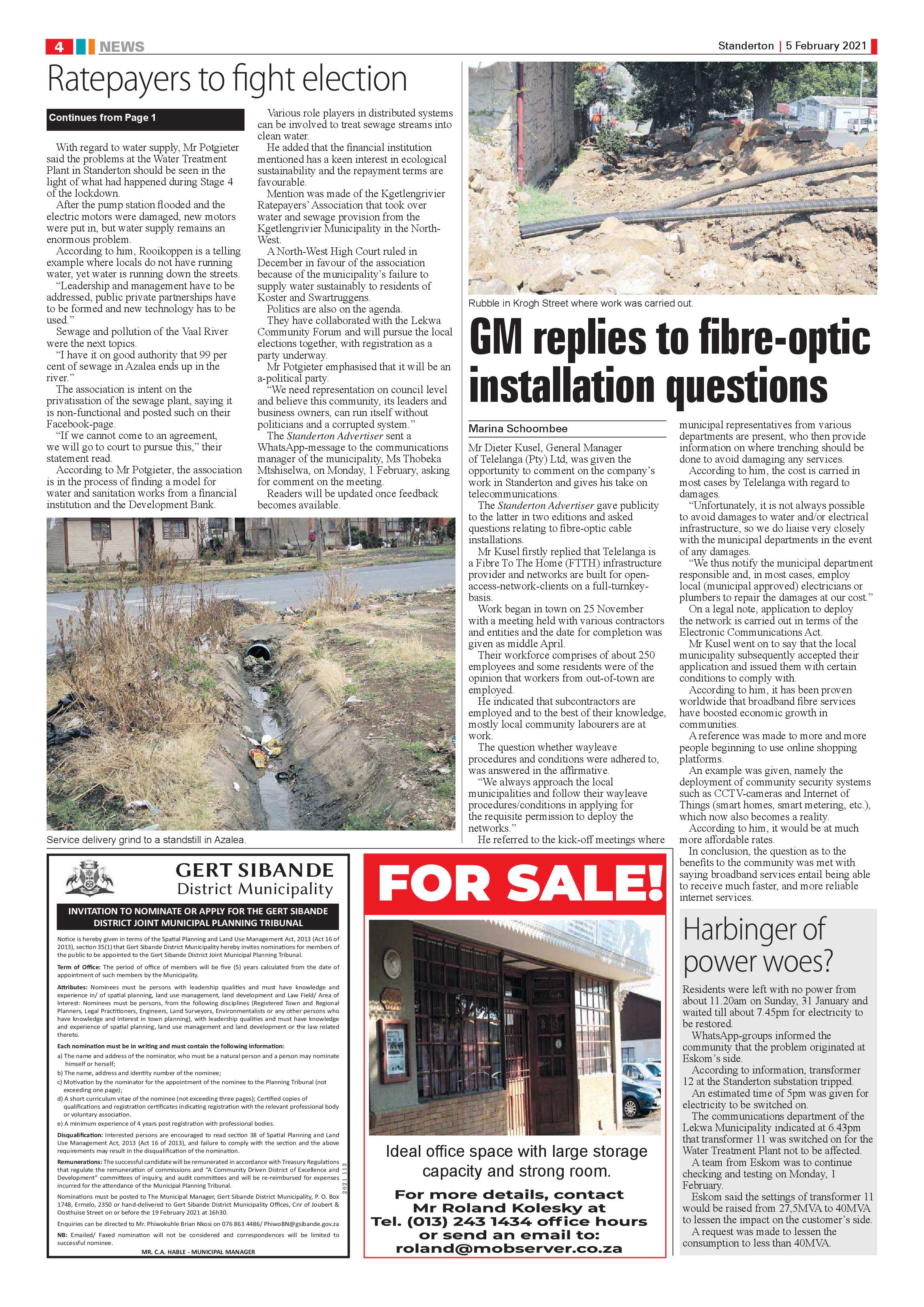 Standerton Advertiser 05 February 2021 page 4