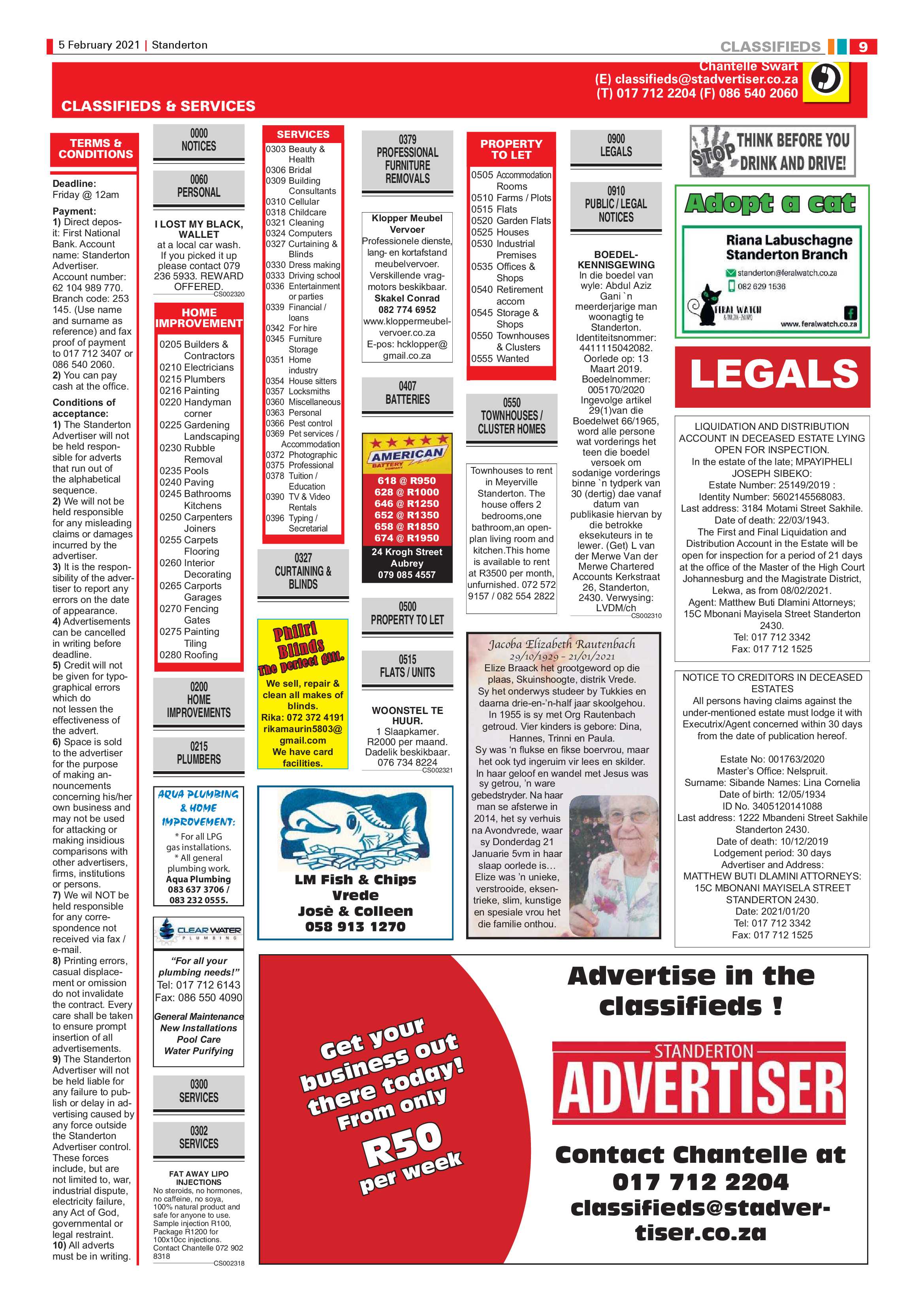 Standerton Advertiser 05 February 2021 page 9