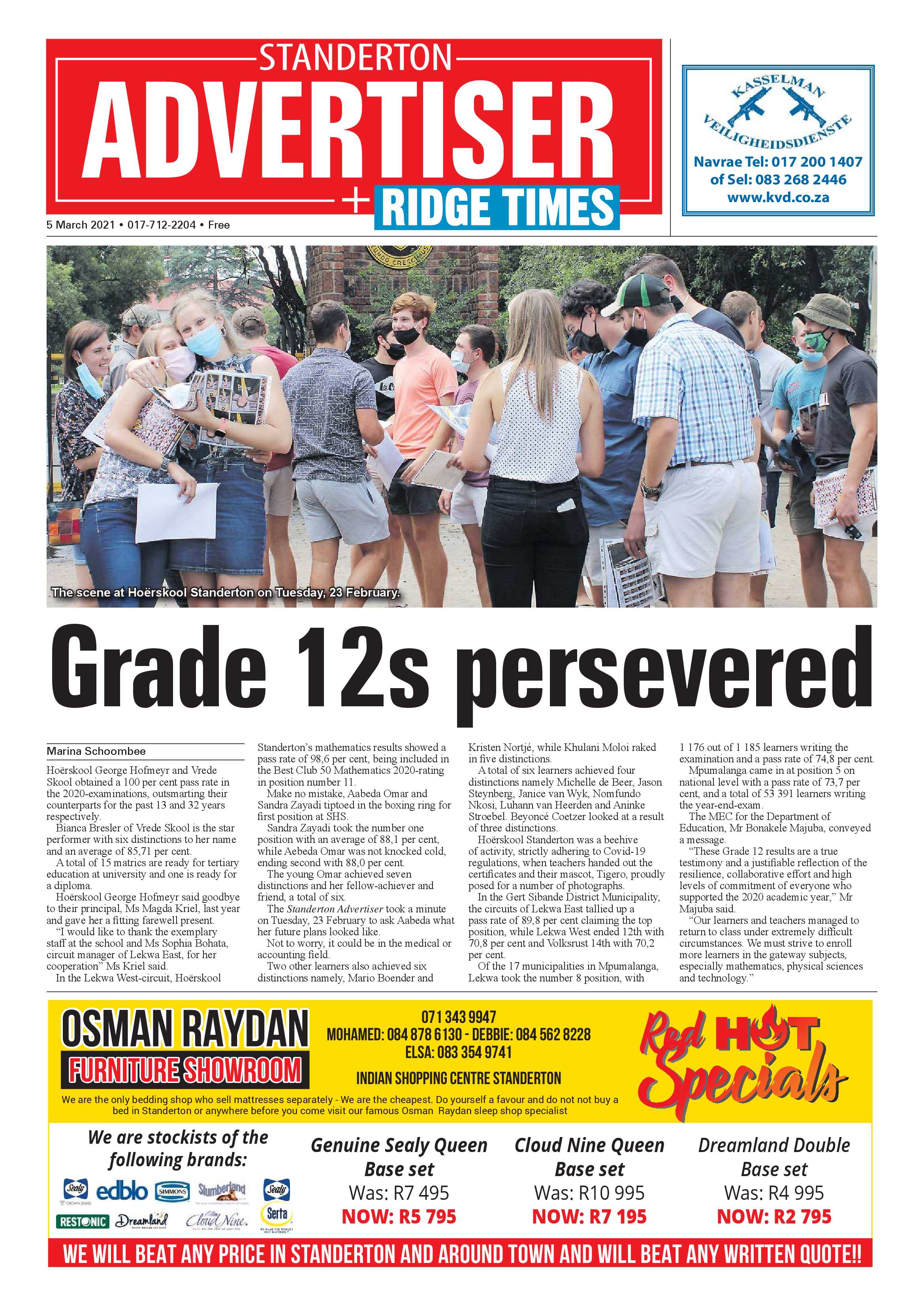 Standerton Advertiser 05 March 2021 page 1