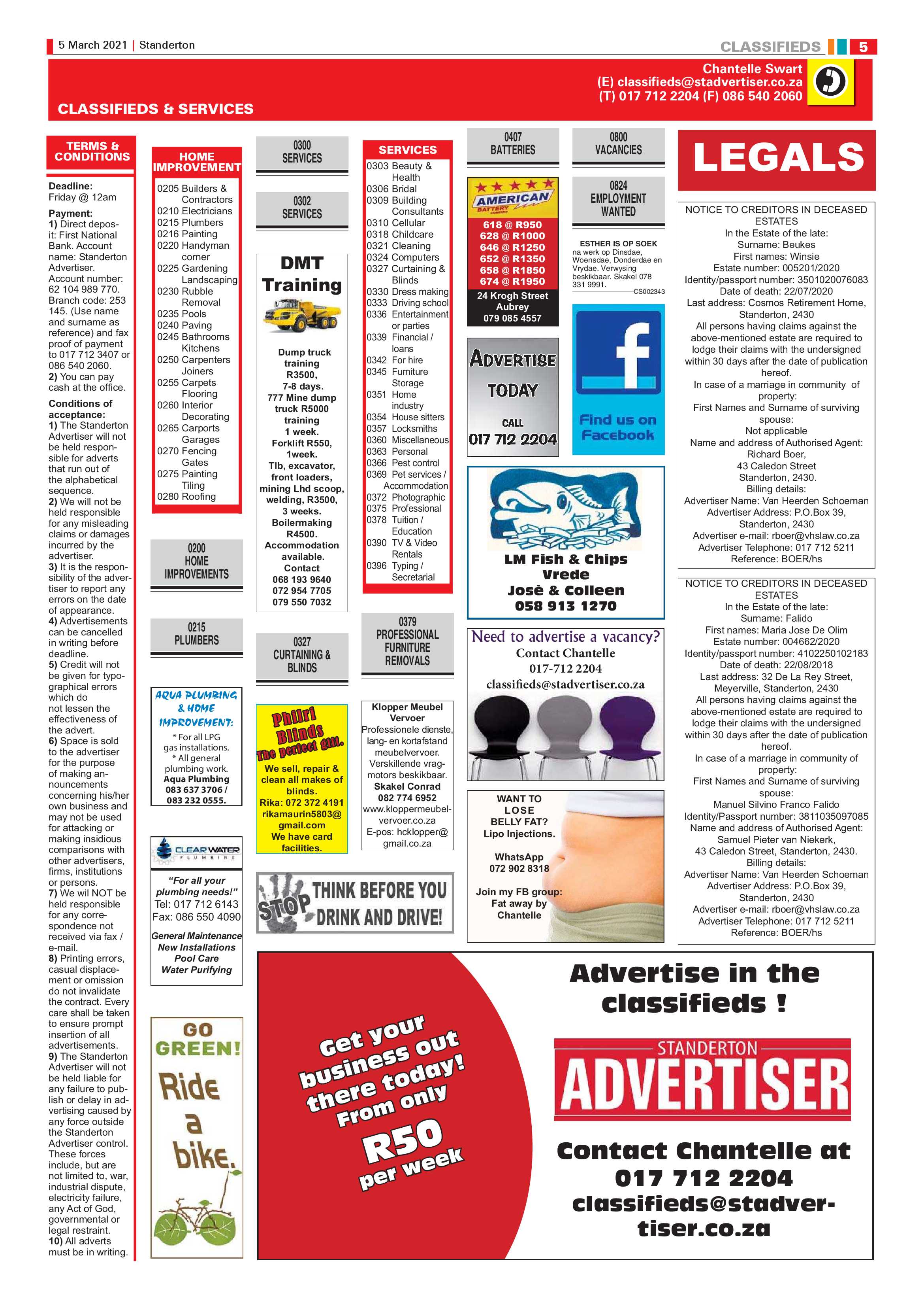 Standerton Advertiser 05 March 2021 page 5