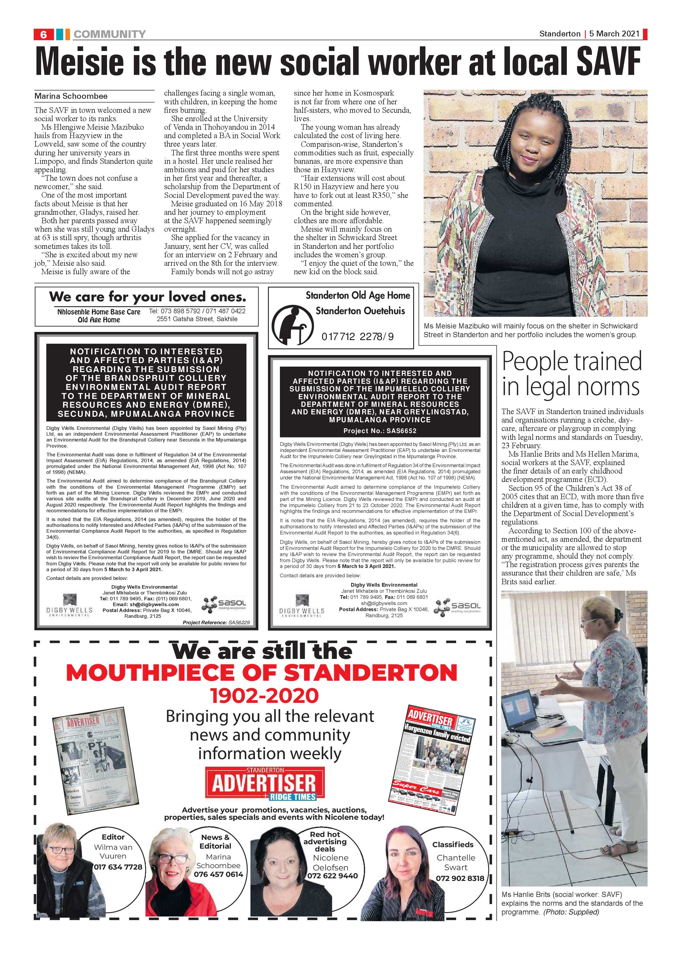 Standerton Advertiser 05 March 2021 page 6