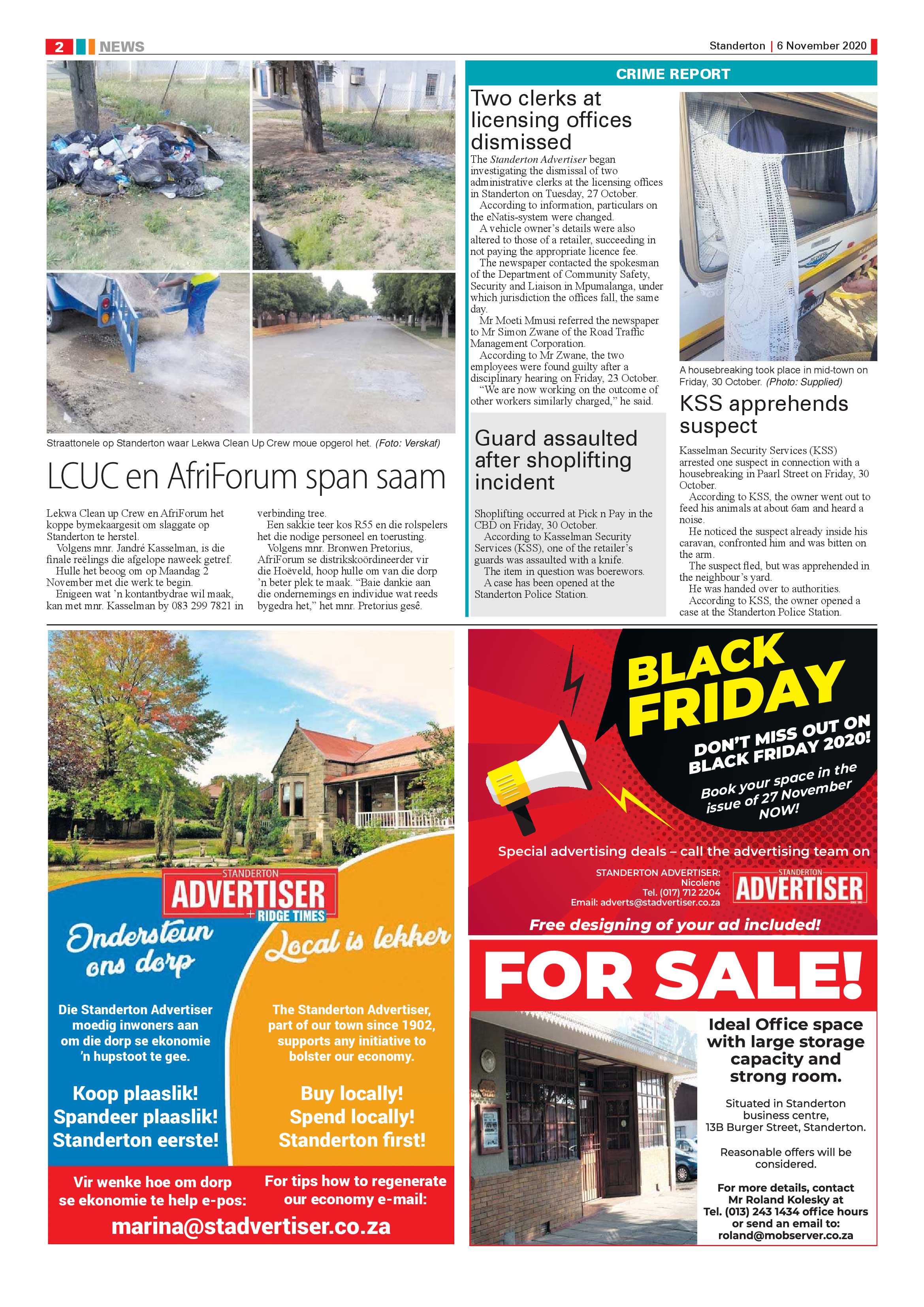 Standerton Advertiser 06 November 2020 page 2
