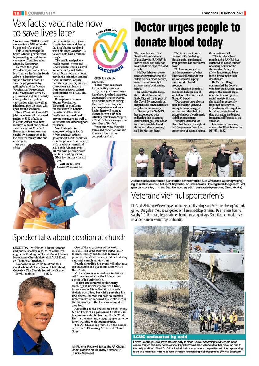 Standerton Advertiser 08 October 2021 page 10