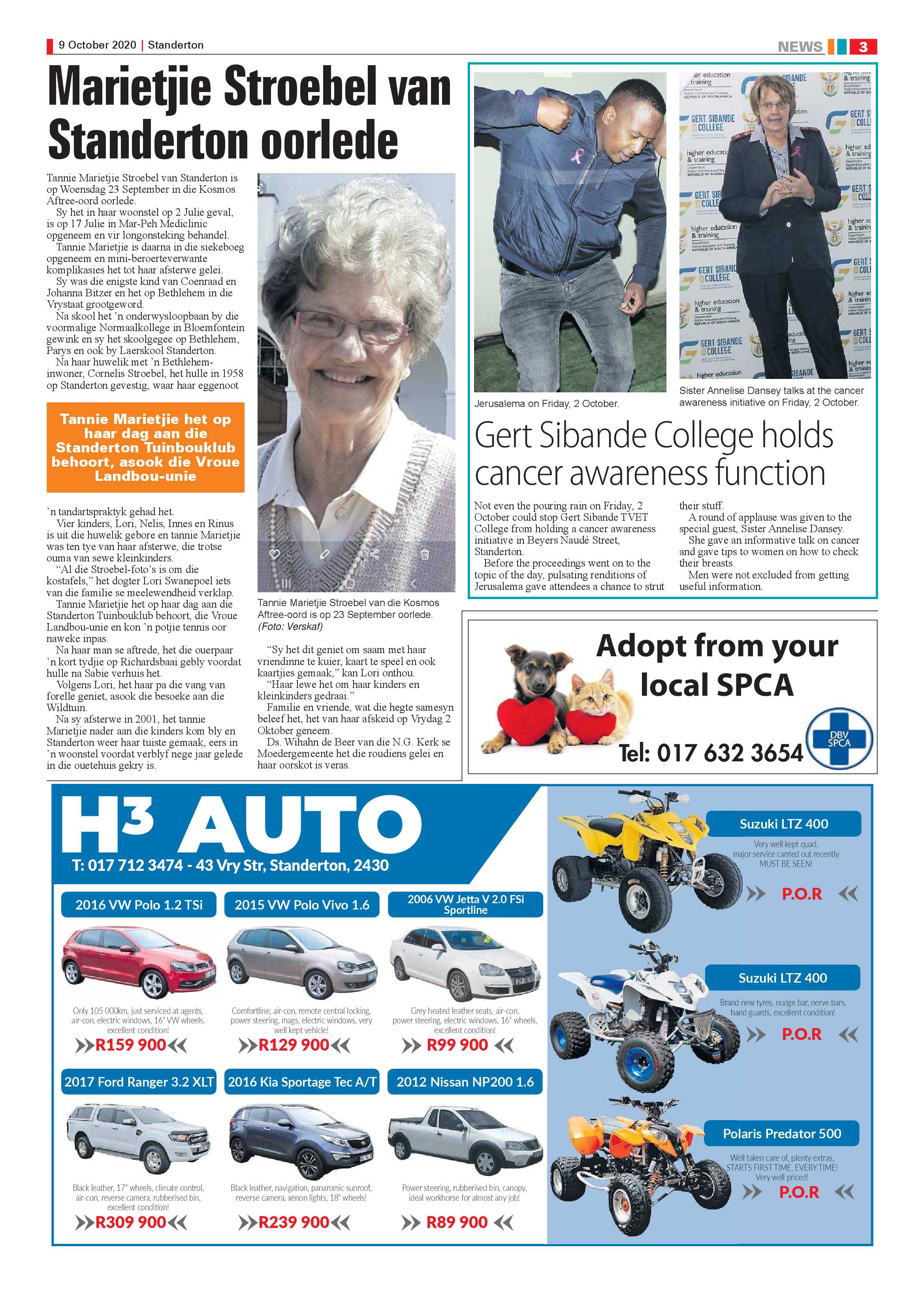 Standerton Advertiser 09 October 2020 page 3