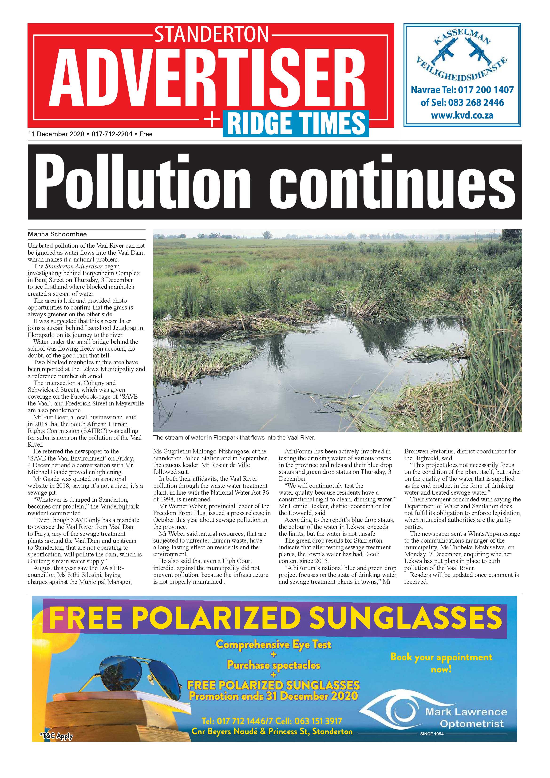 Standerton Advertiser 11 December 2020 page 1