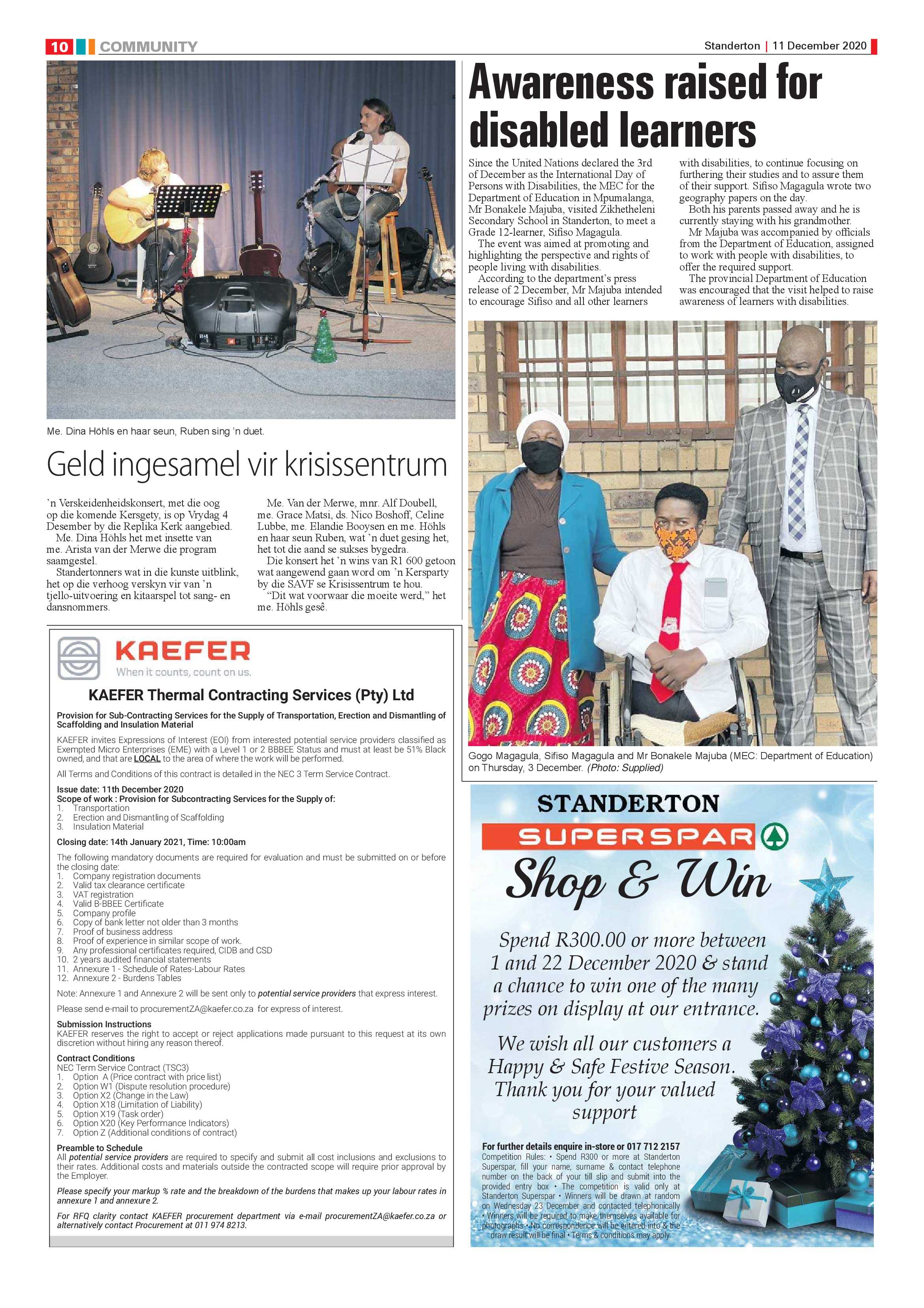 Standerton Advertiser 11 December 2020 page 10