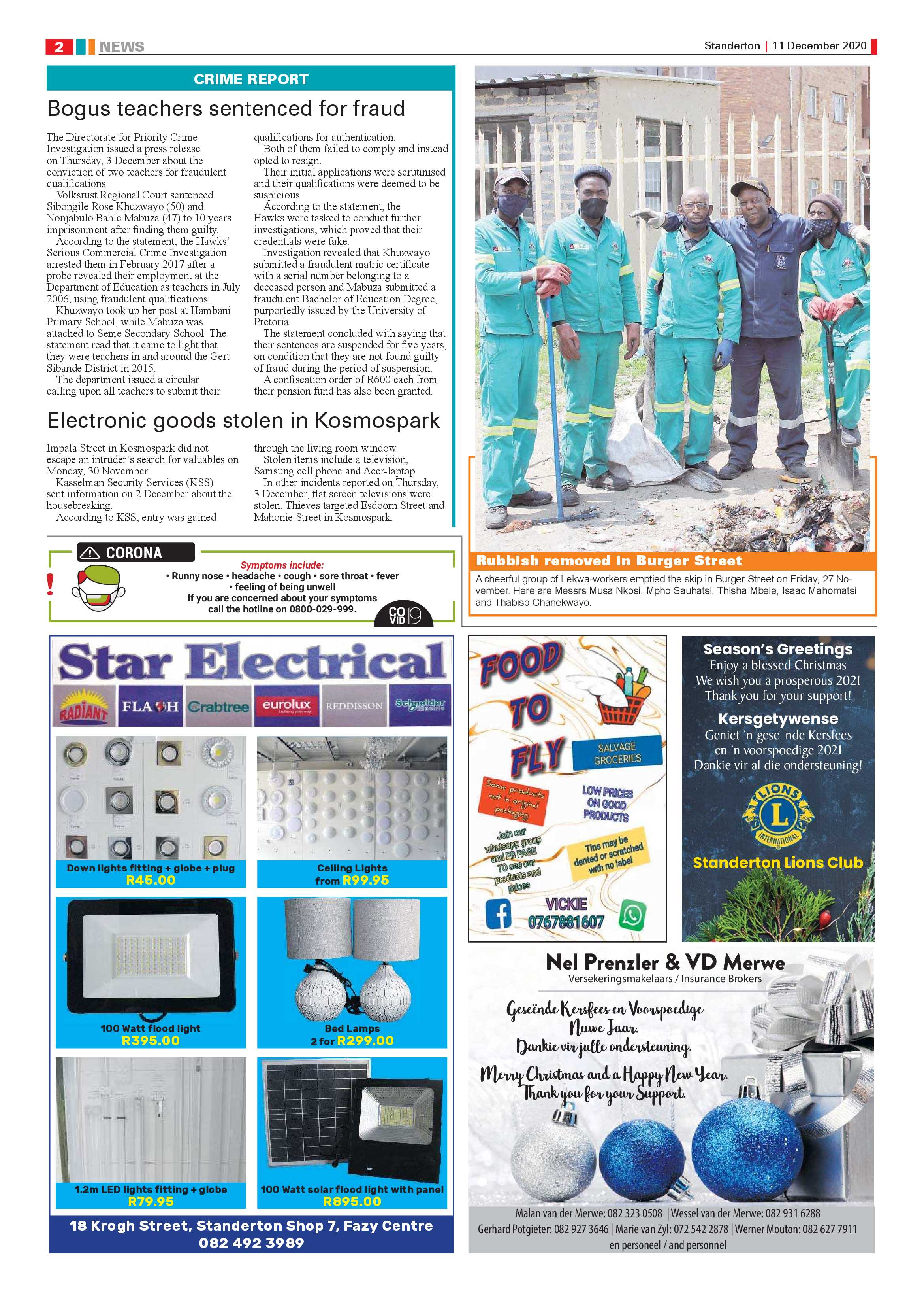 Standerton Advertiser 11 December 2020 page 2