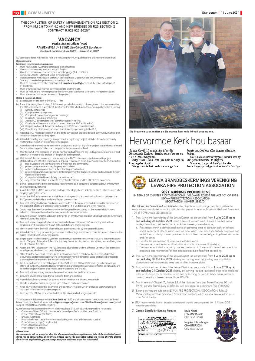 Standerton Advertiser 11 June 2021 page 10