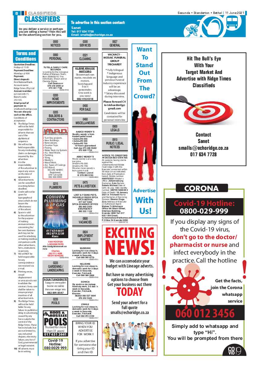 Standerton Advertiser 11 June 2021 page 8