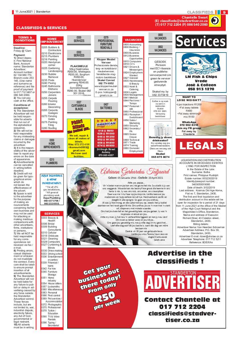 Standerton Advertiser 11 June 2021 page 9