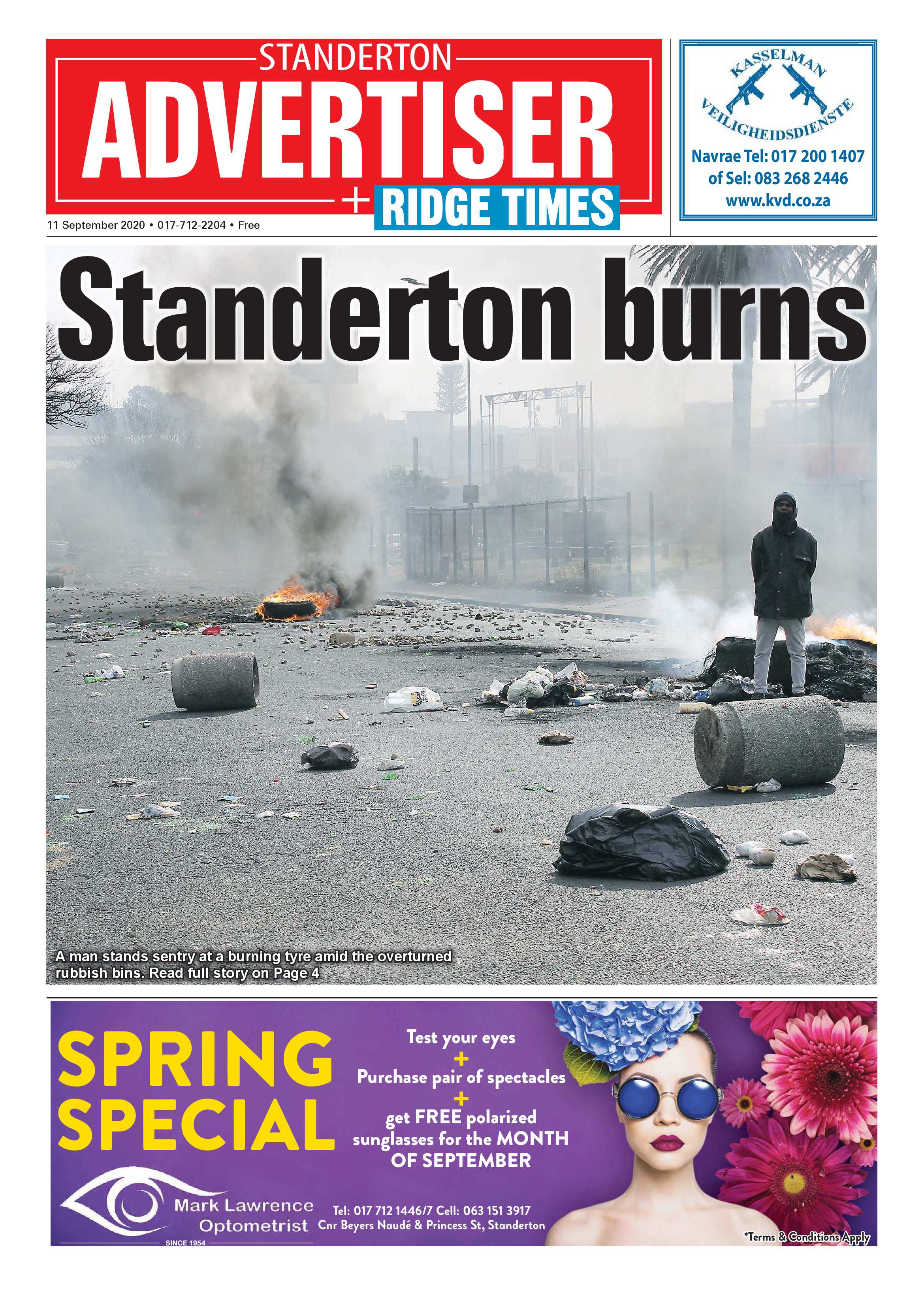 Standerton Advertiser 11 September 2020 page 1