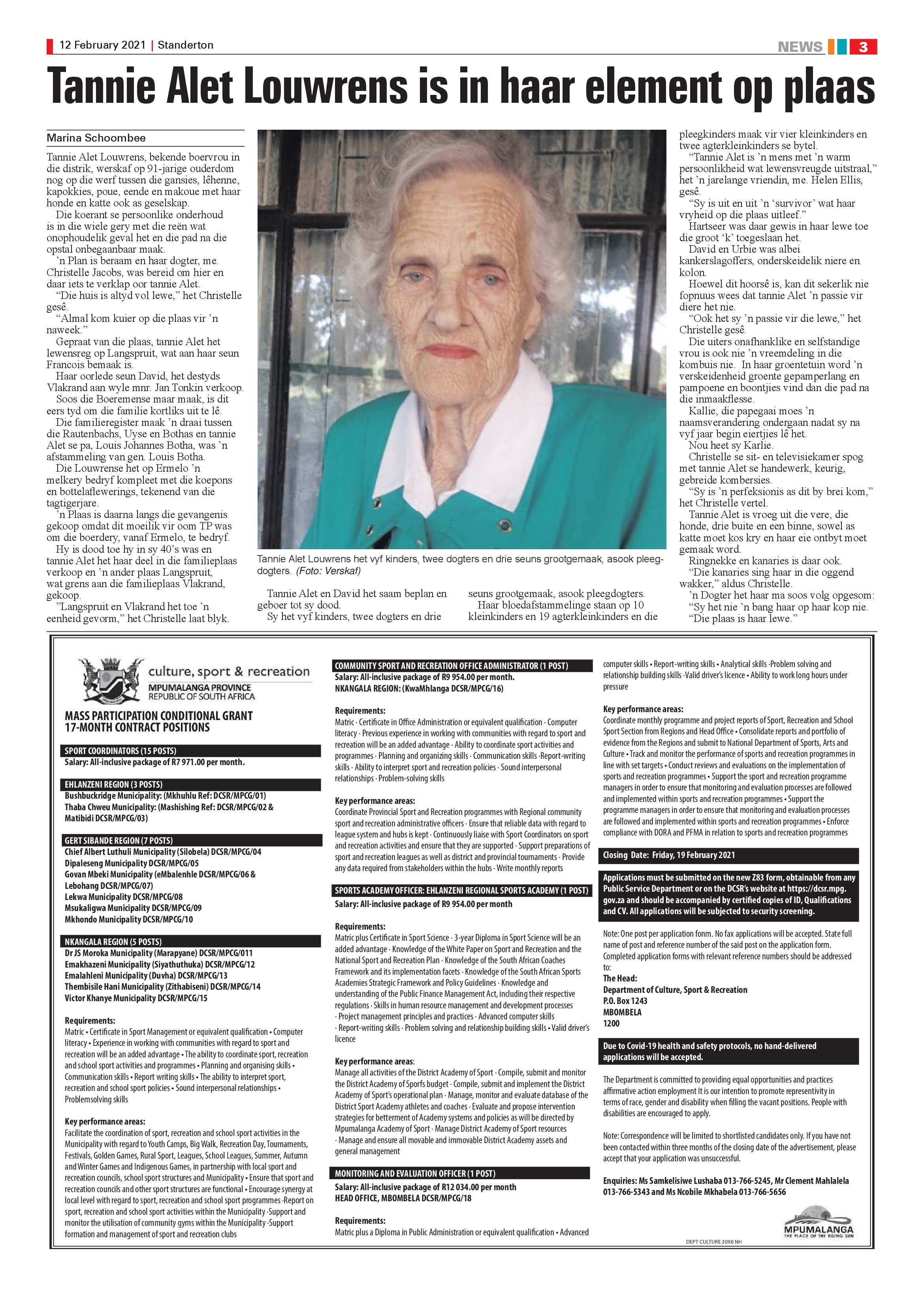 Standerton Advertiser 12 February 2021 page 3