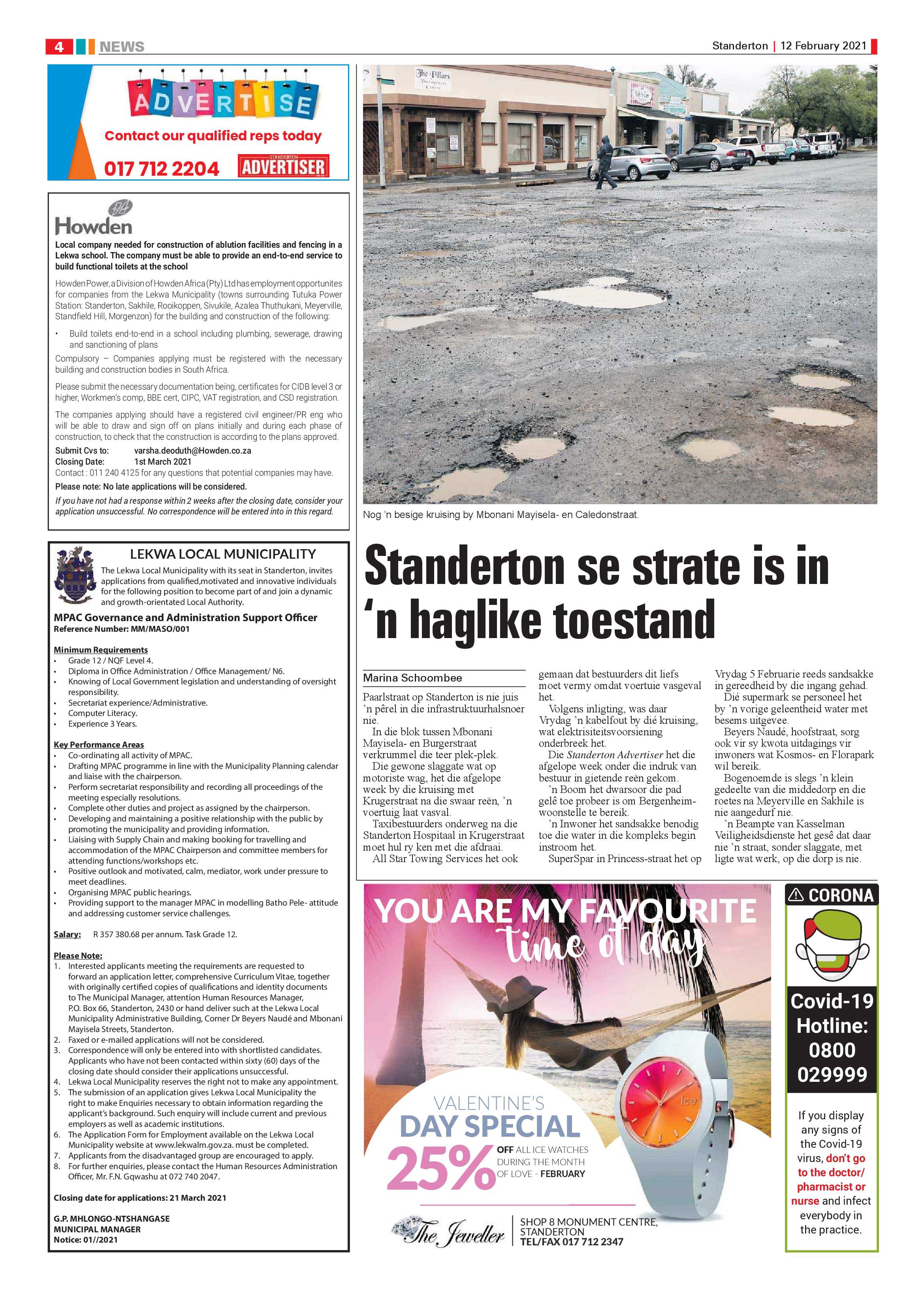 Standerton Advertiser 12 February 2021 page 4