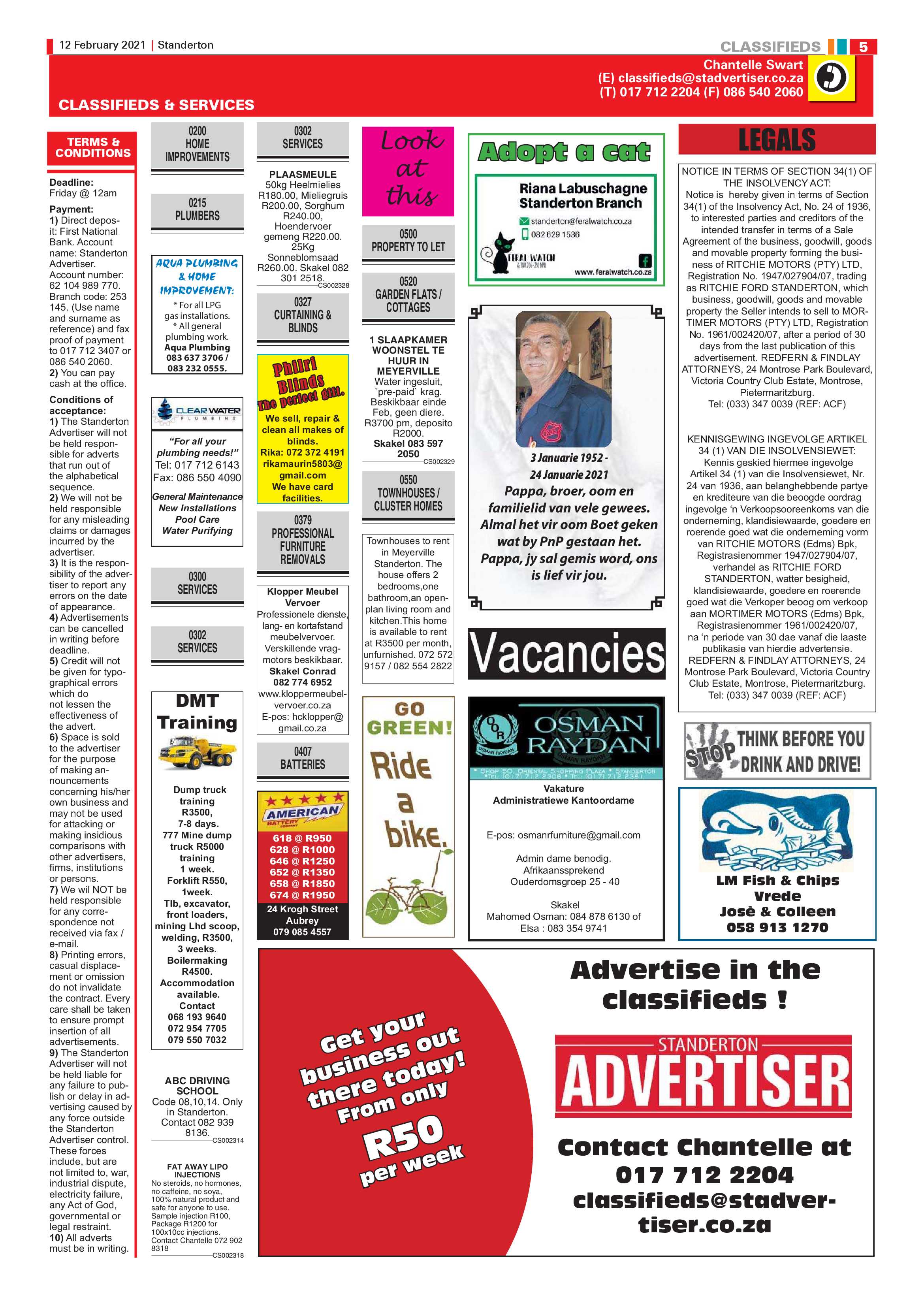 Standerton Advertiser 12 February 2021 page 5
