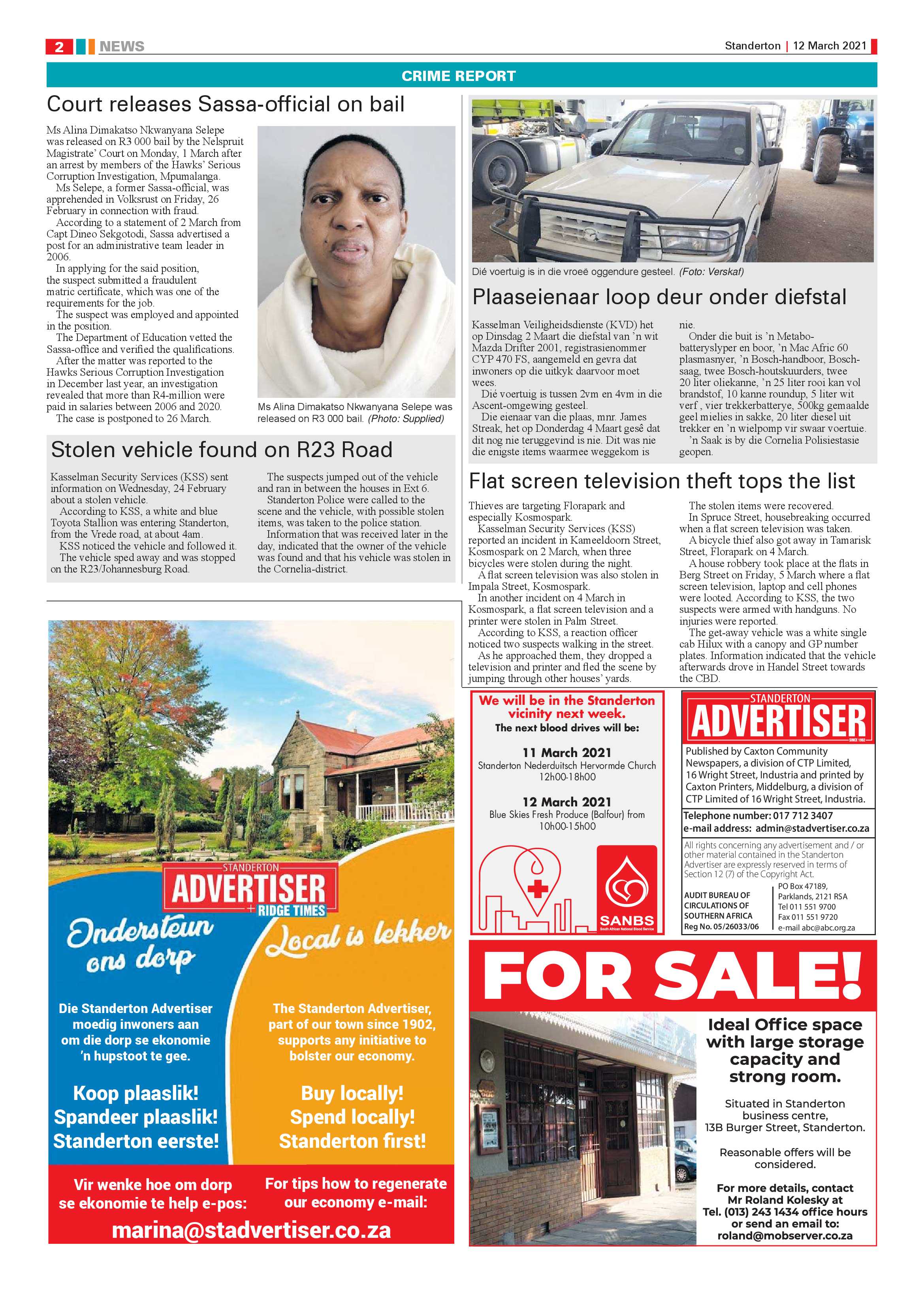 Standerton Advertiser 12 March 2021 page 2