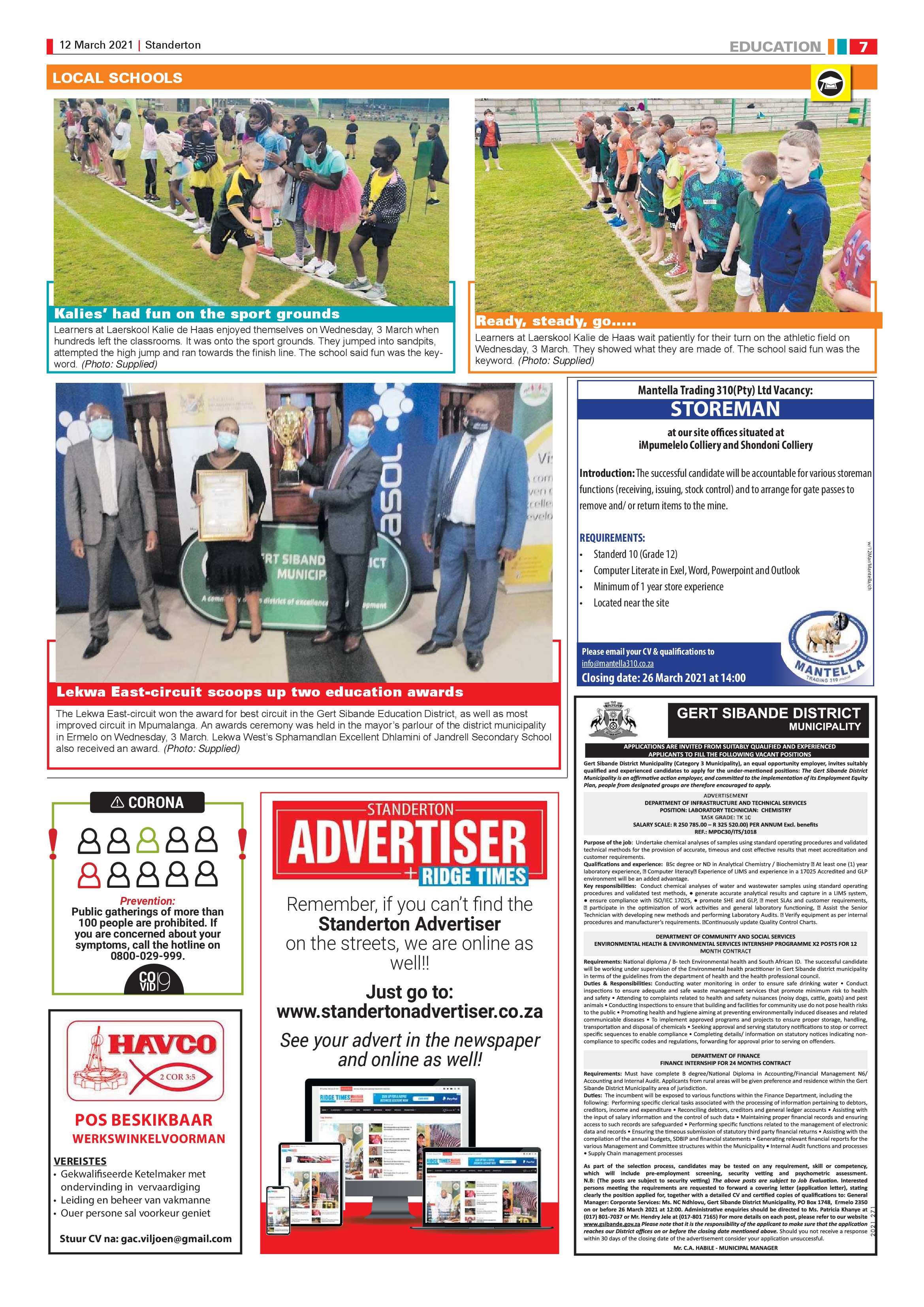 Standerton Advertiser 12 March 2021 page 7