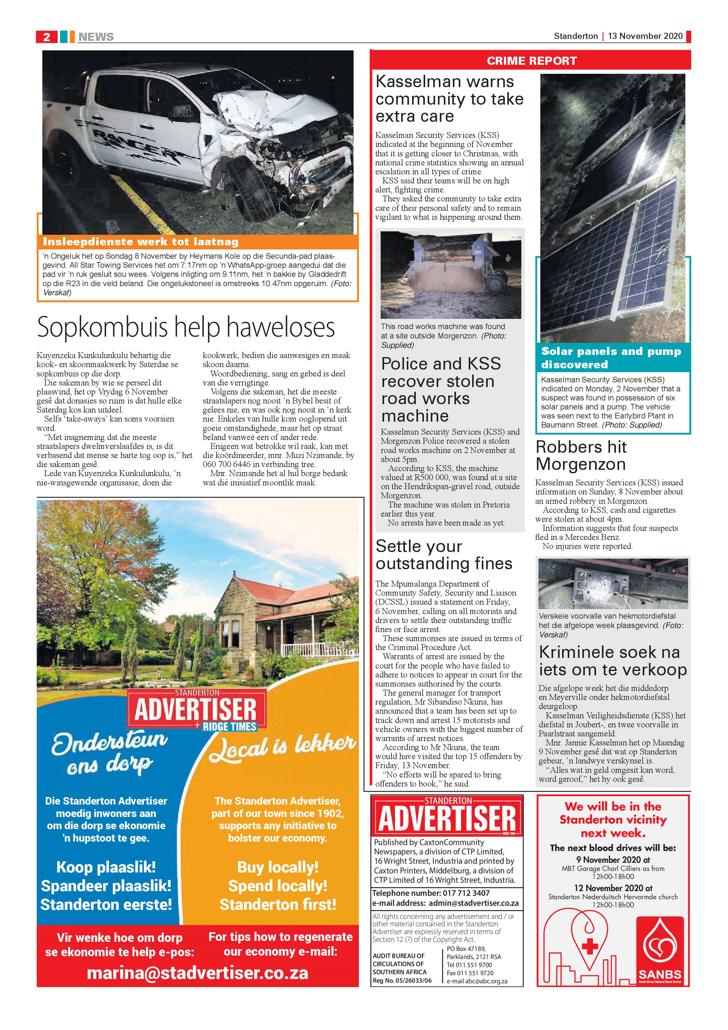 Standerton Advertiser 13 November 2020 page 2
