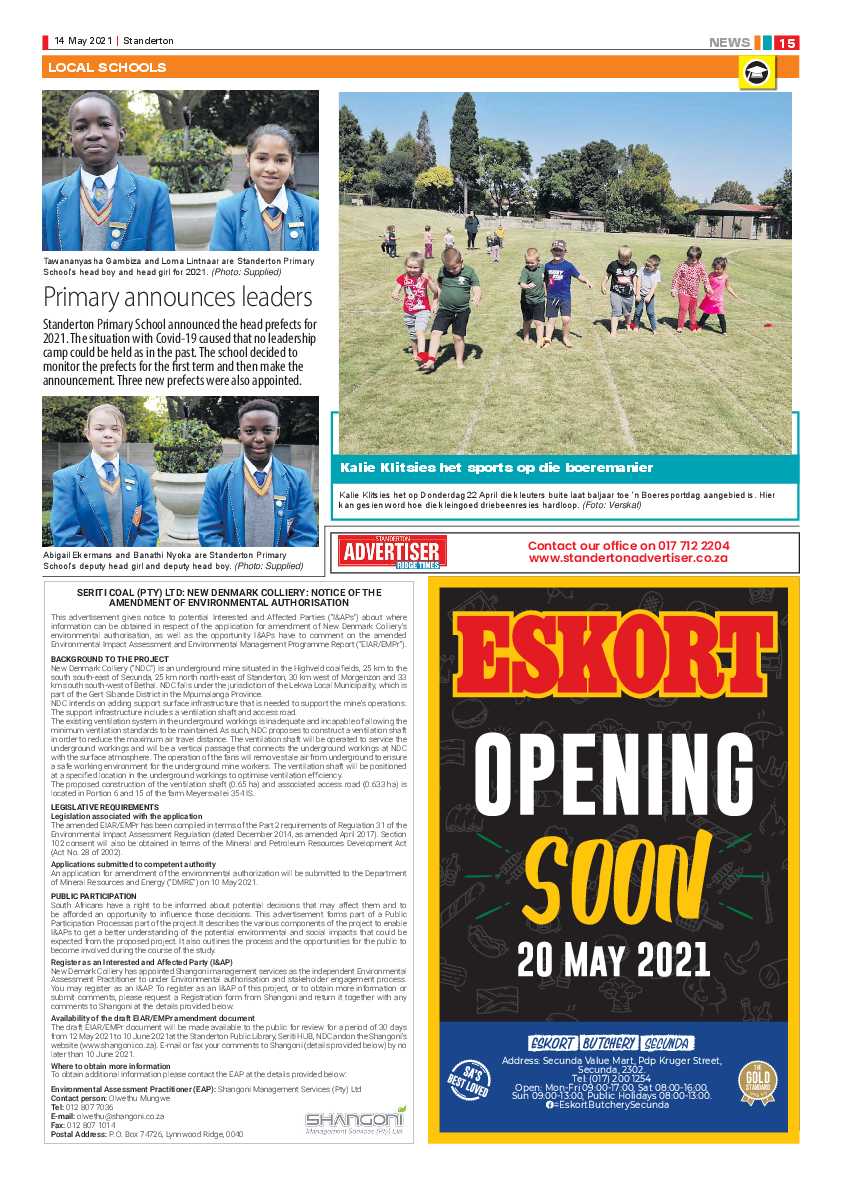 Standerton Advertiser 14 May 2021 page 15