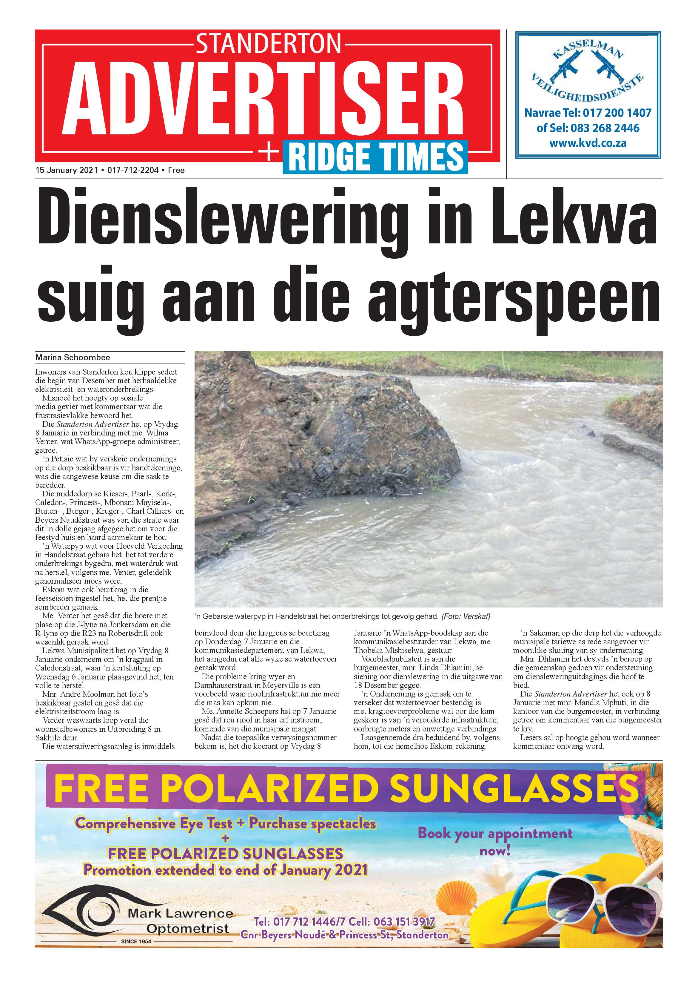 Standerton Advertiser 15 January 2021 page 1