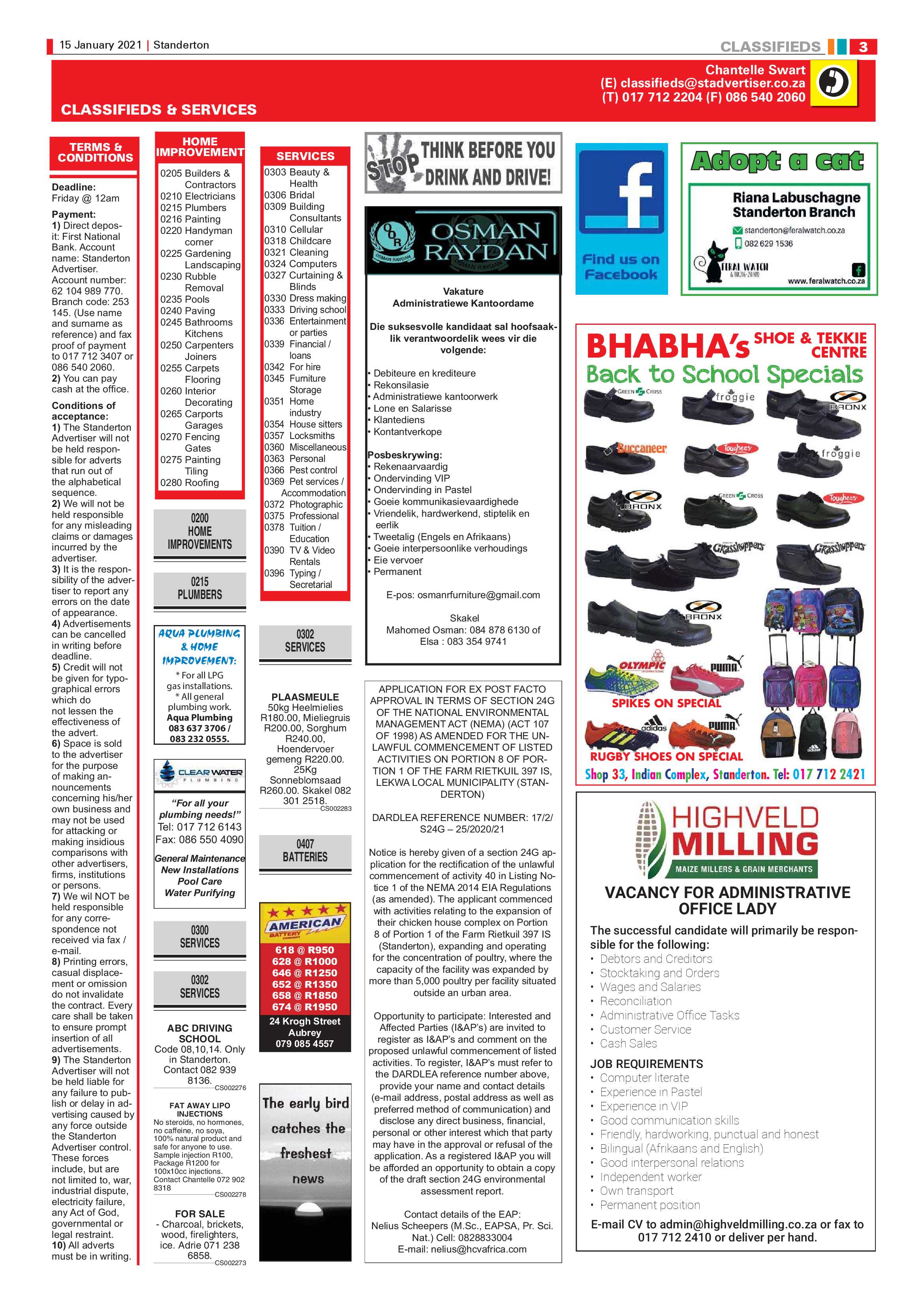 Standerton Advertiser 15 January 2021 page 3