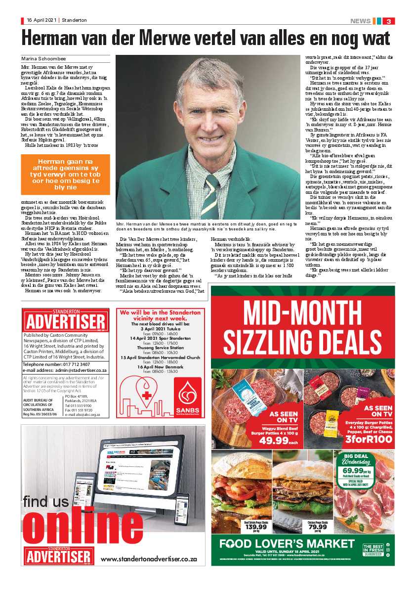 Standerton Advertiser 16 April 2021 page 3