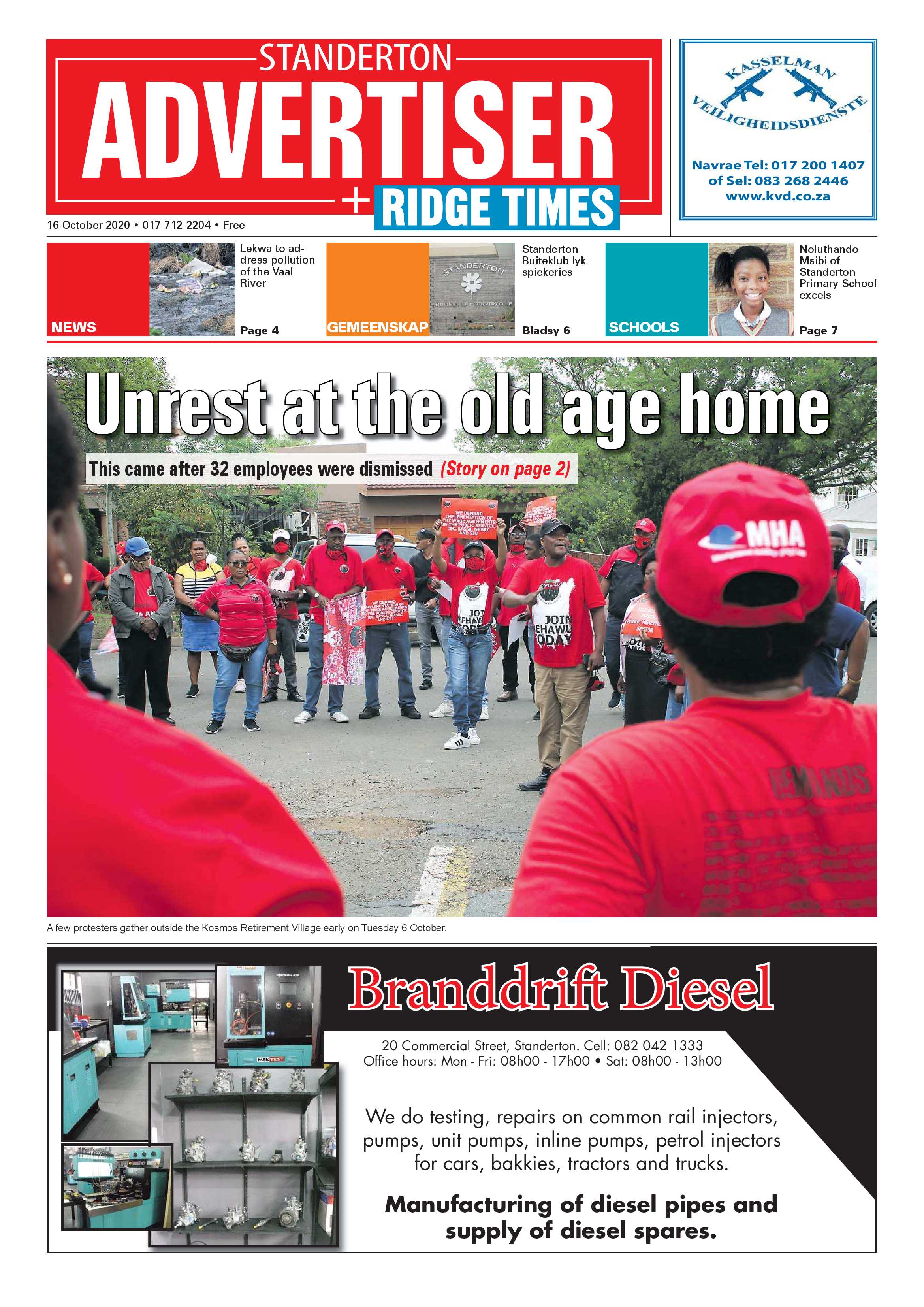 Standerton Advertiser 16 October 2020 page 1