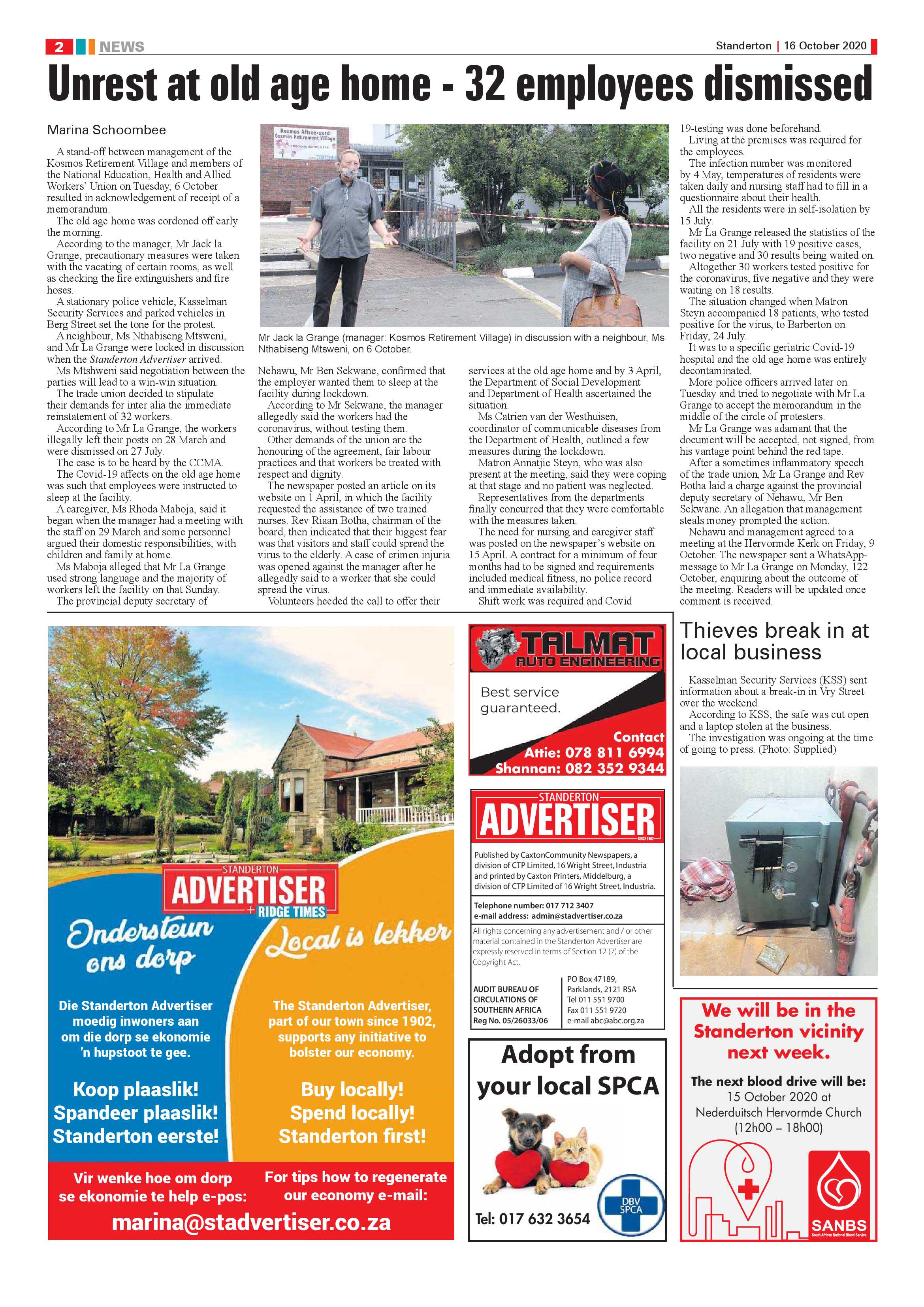 Standerton Advertiser 16 October 2020 page 2
