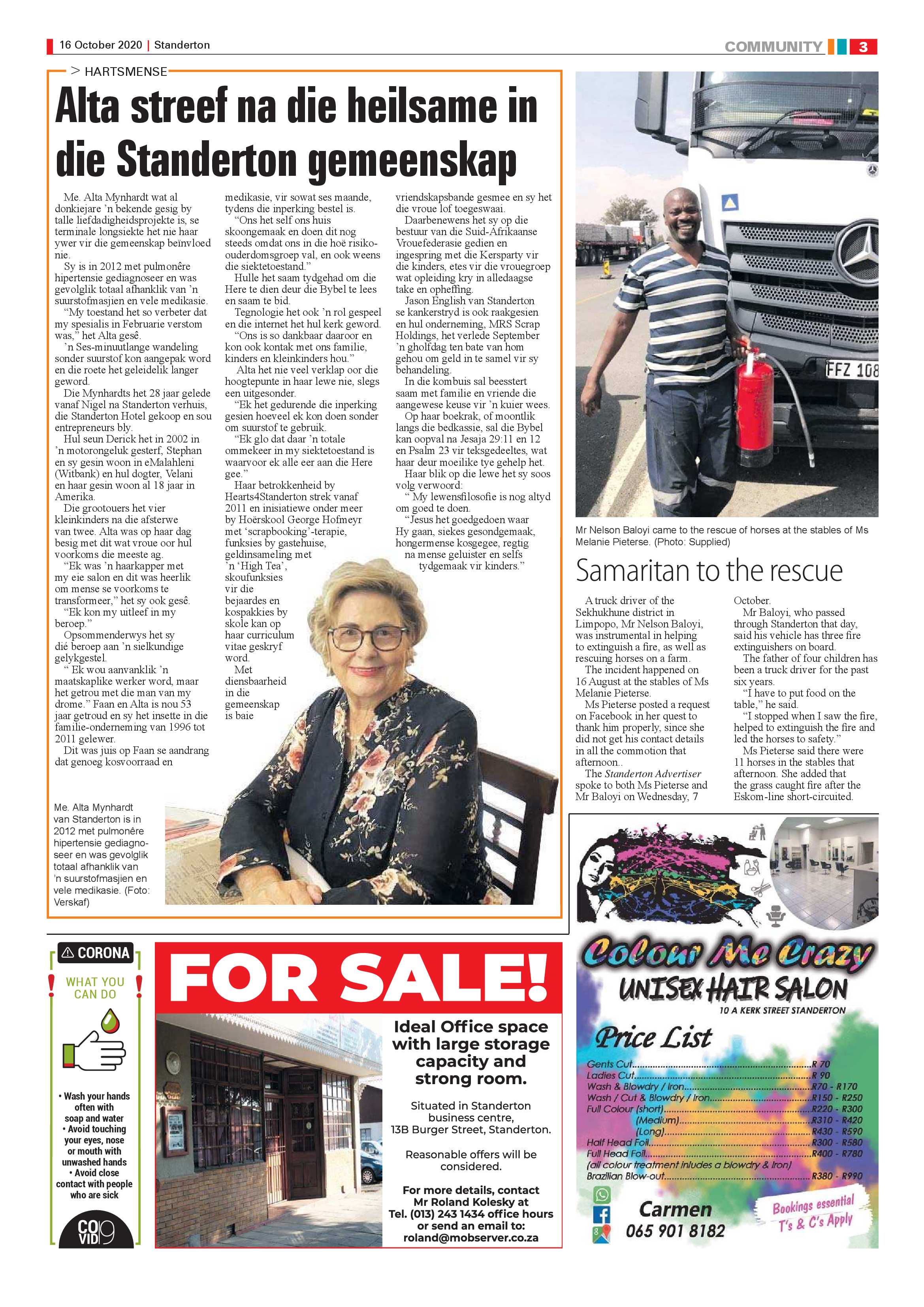 Standerton Advertiser 16 October 2020 page 3