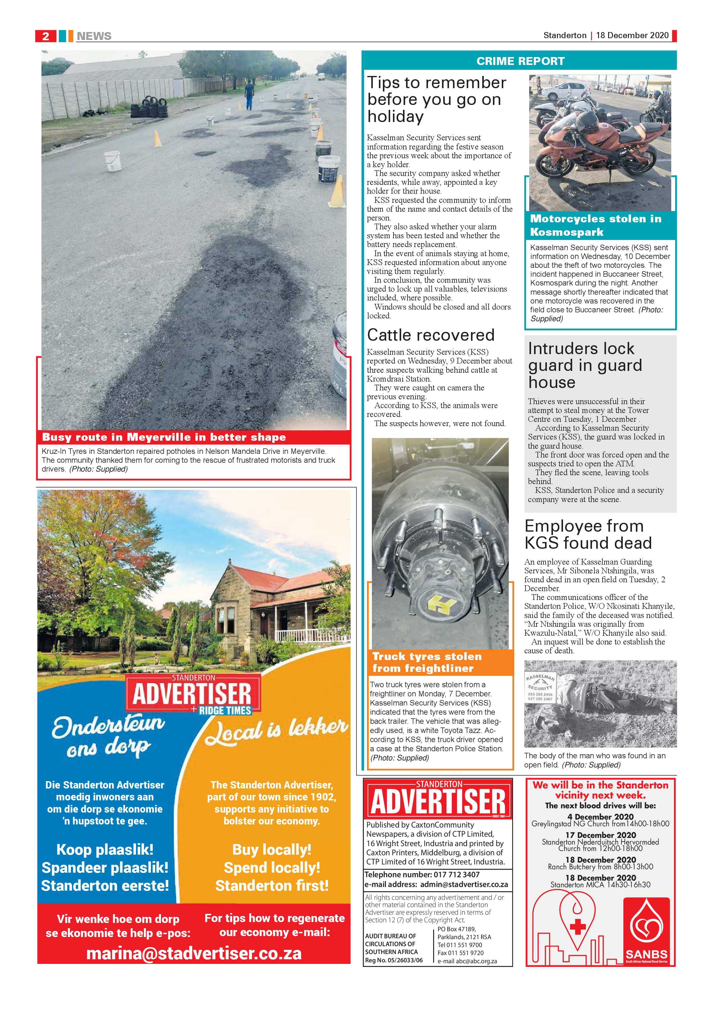 Standerton Advertiser 18 December 2020 page 2