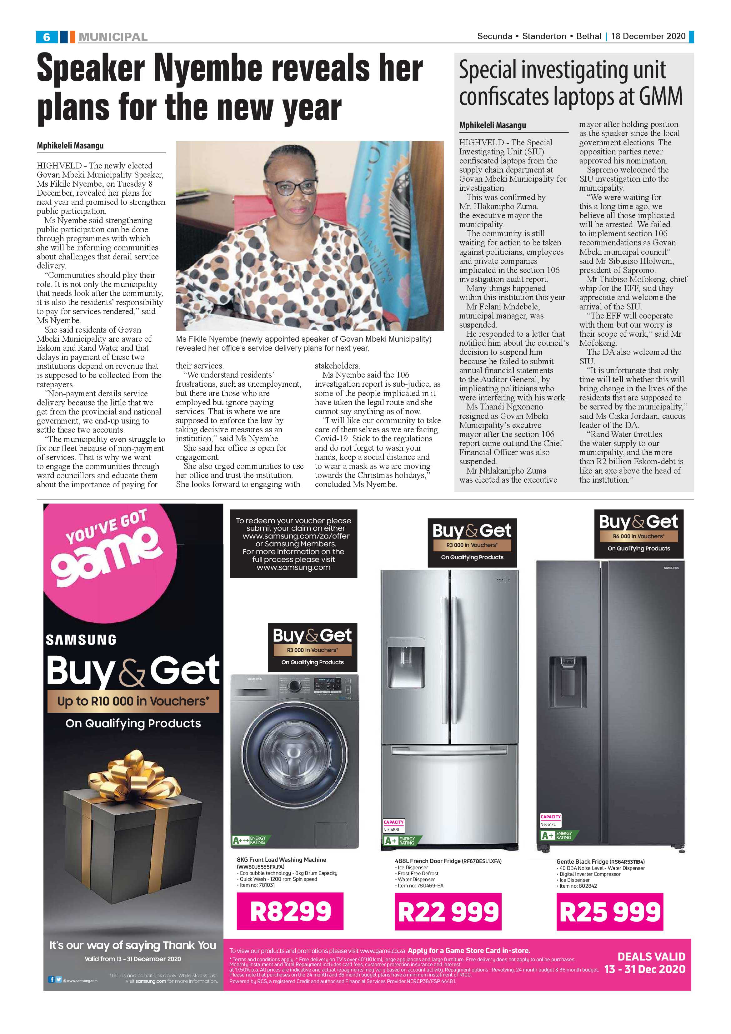 Standerton Advertiser 18 December 2020 page 6