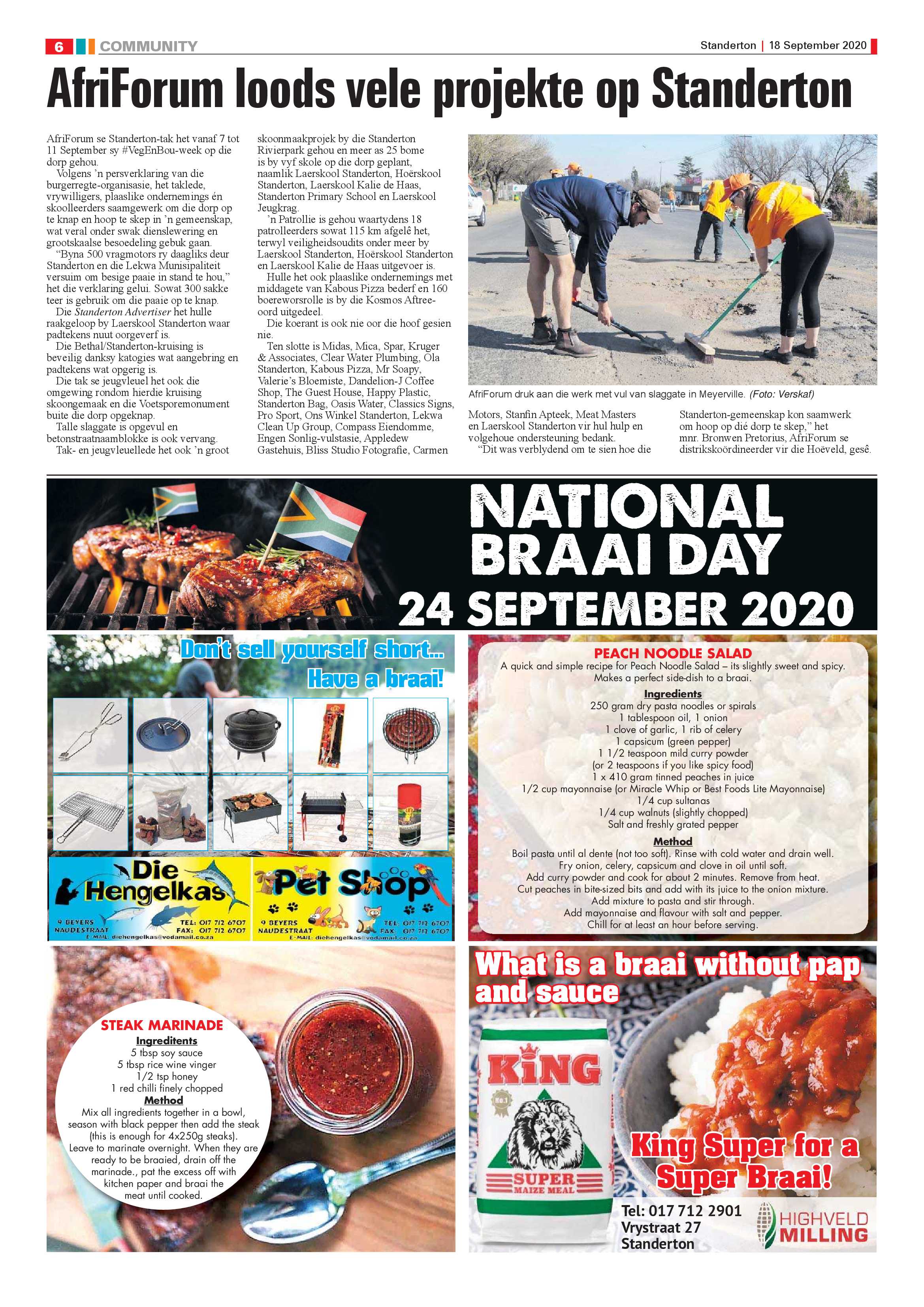 Standerton Advertiser 18 September 2020 page 6