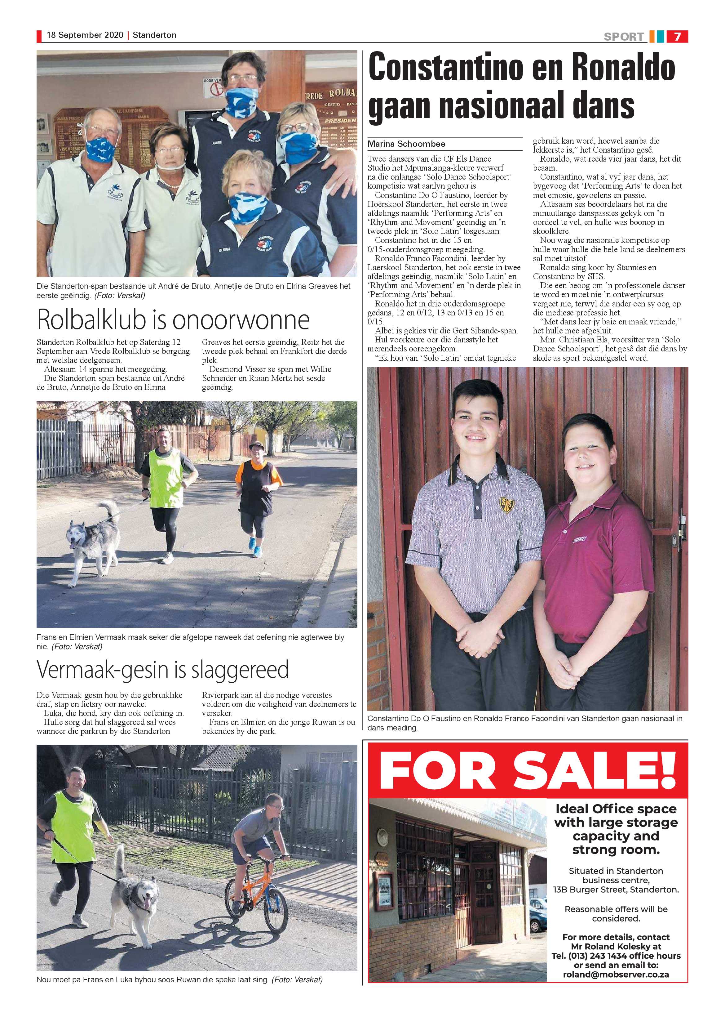 Standerton Advertiser 18 September 2020 page 7