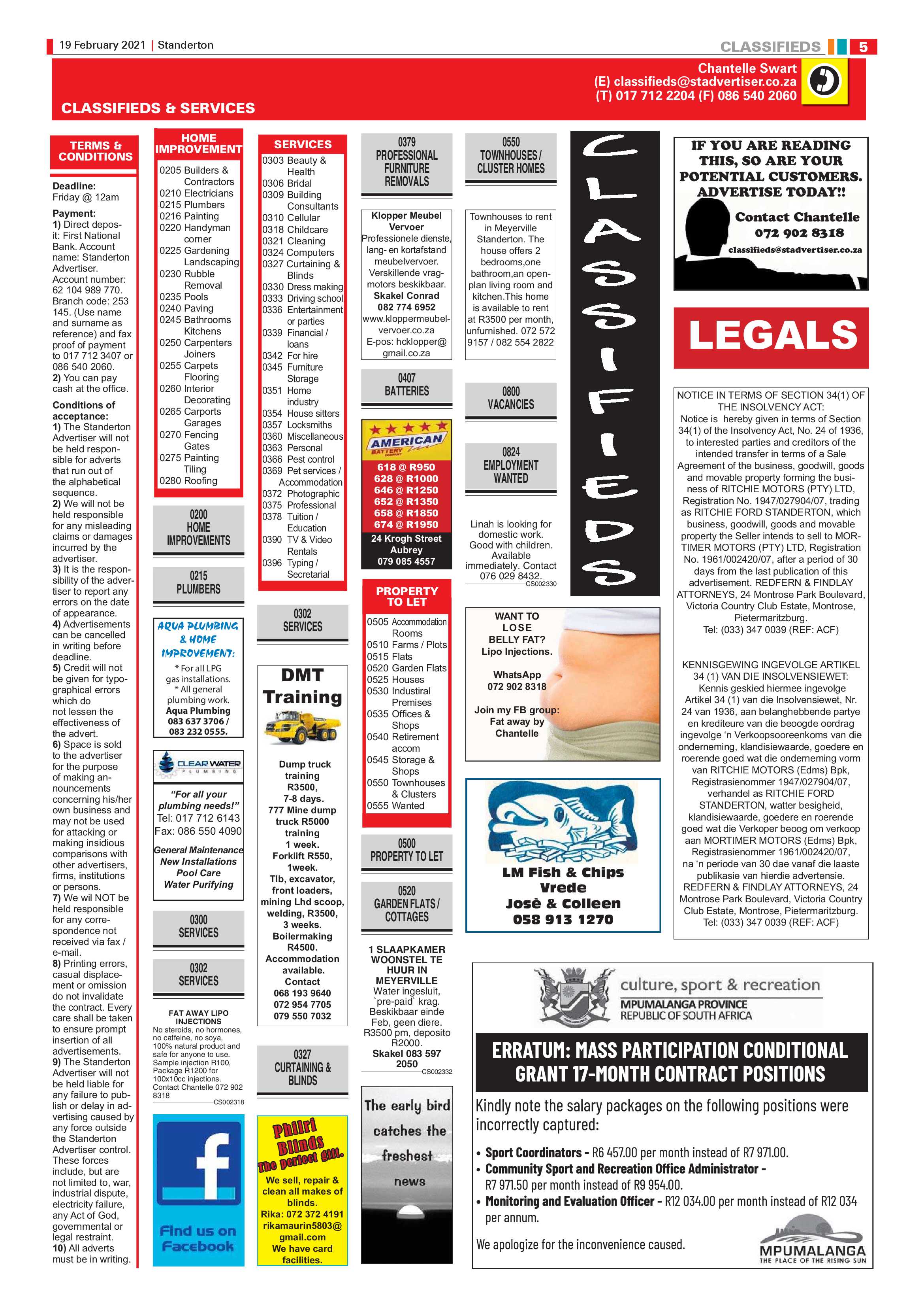 Standerton Advertiser 19 February 2021 page 5