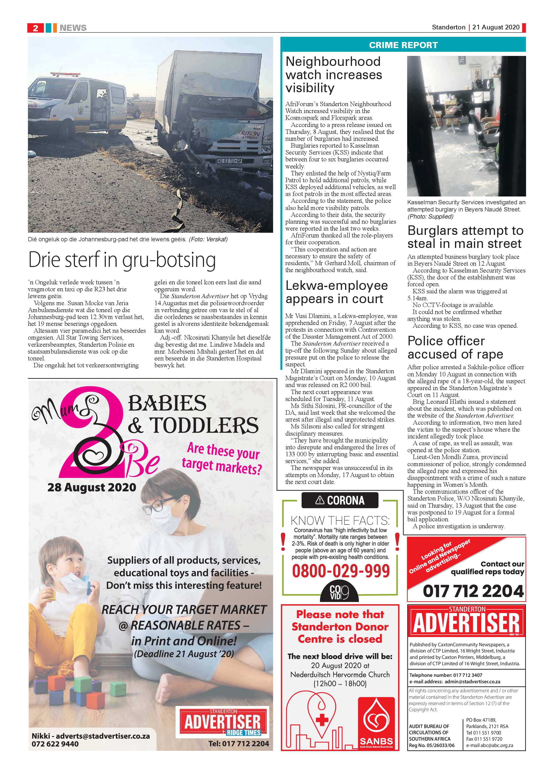 Standerton Advertiser 21 August 2020 page 2