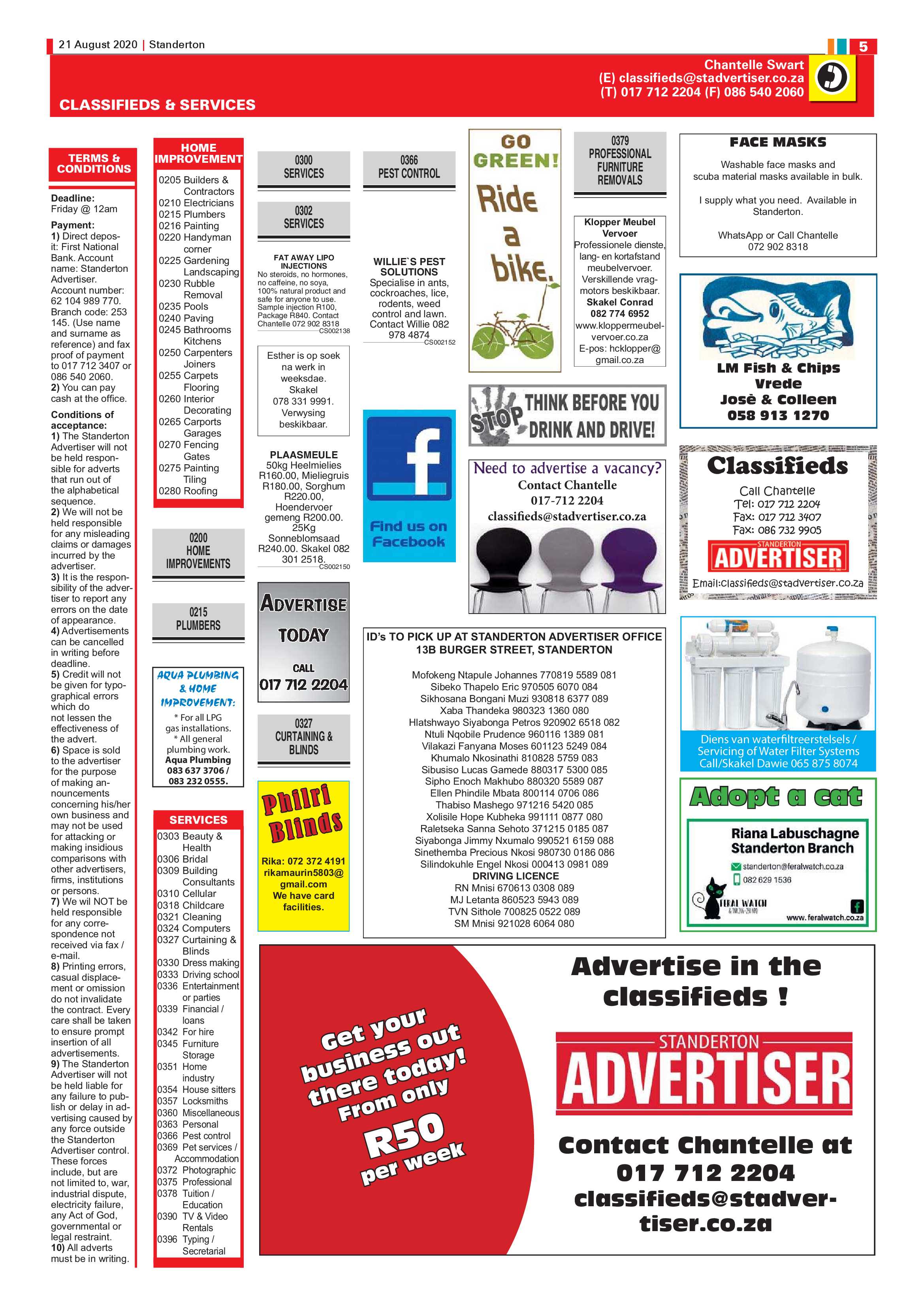 Standerton Advertiser 21 August 2020 page 5