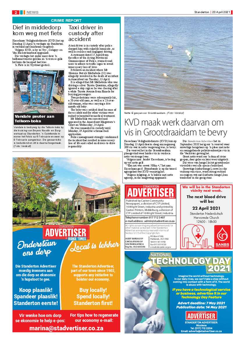 Standerton Advertiser 23 April 2021 page 2