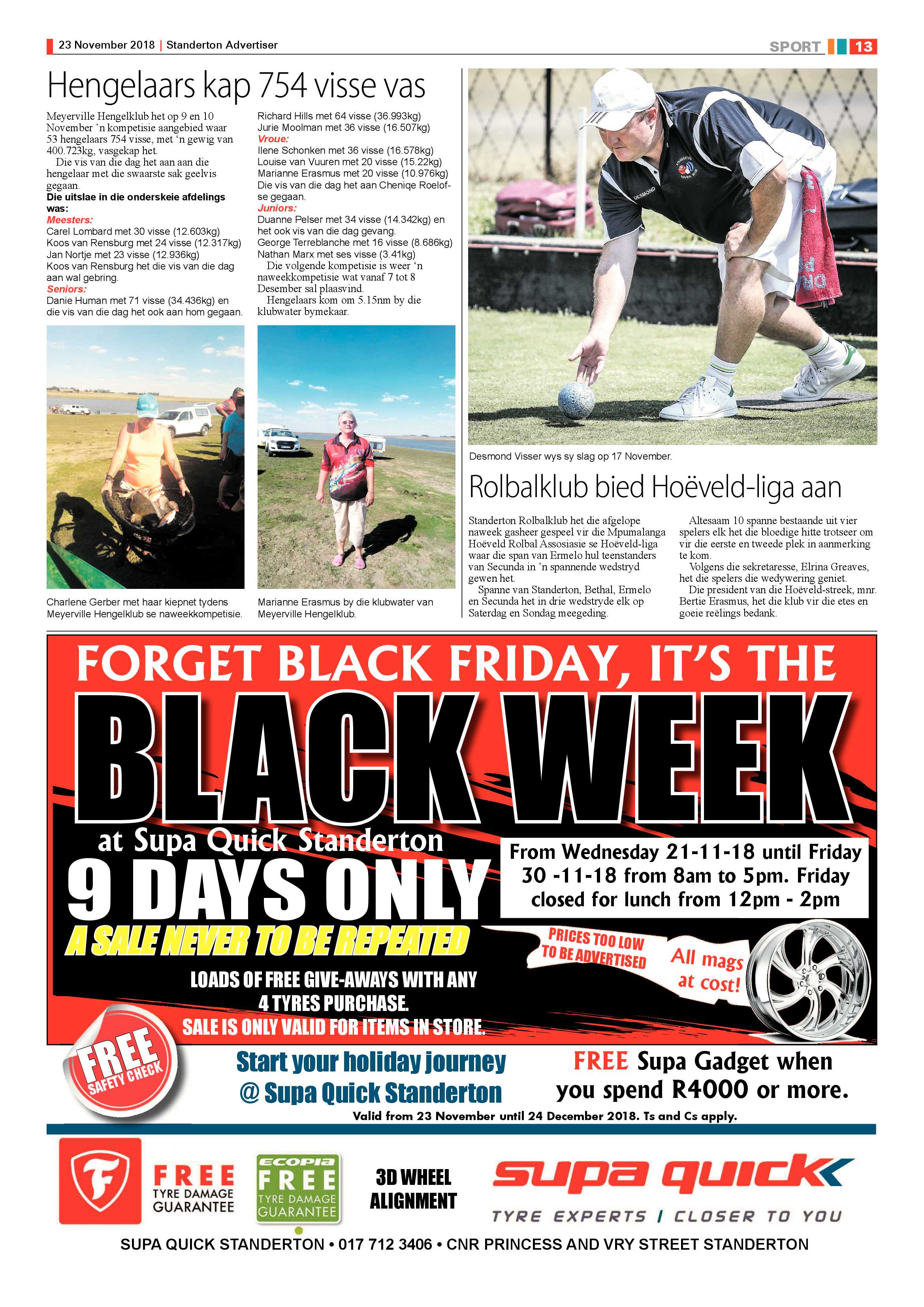 Standerton Advertiser 23 November 2018 page 13