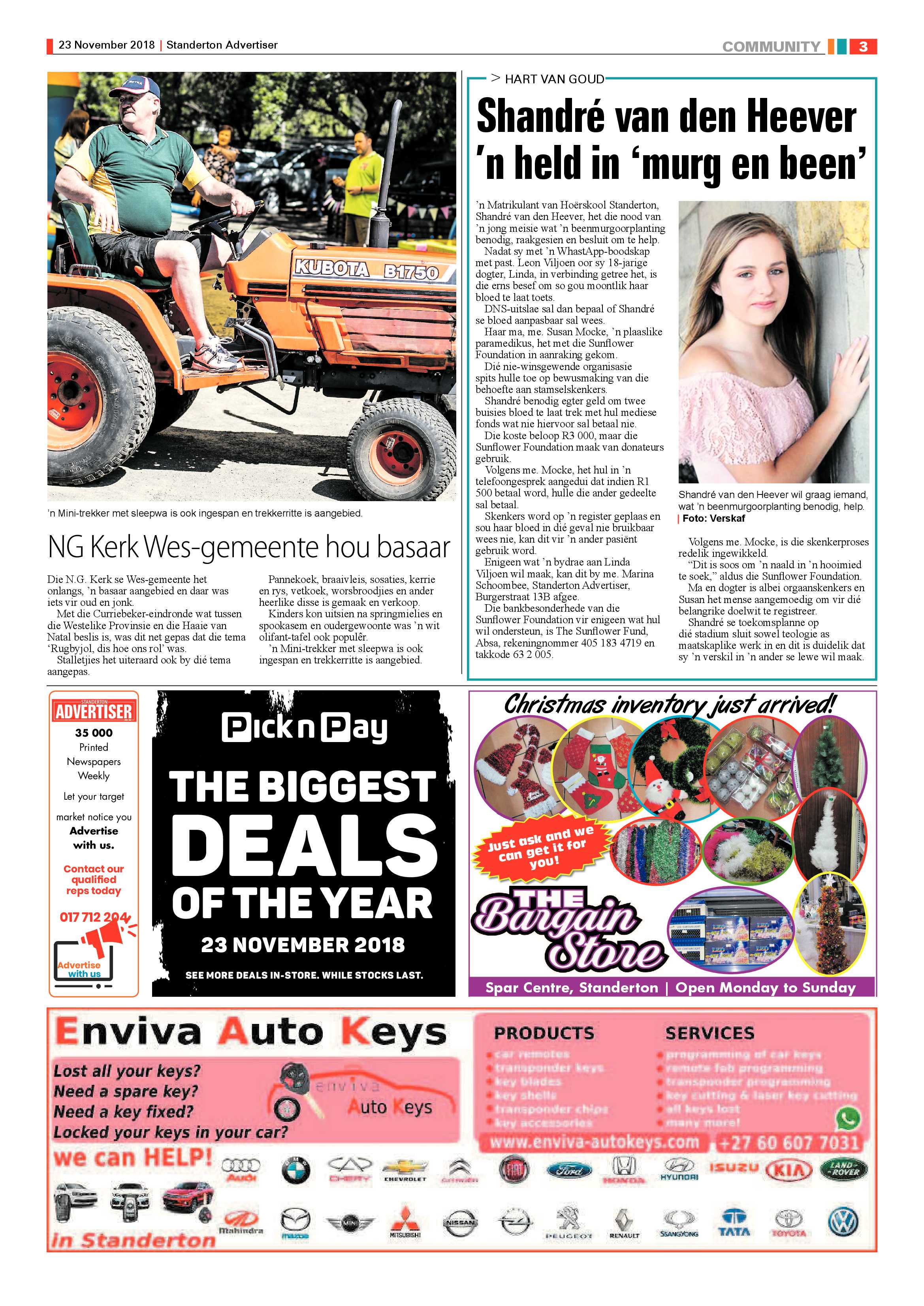 Standerton Advertiser 23 November 2018 page 3