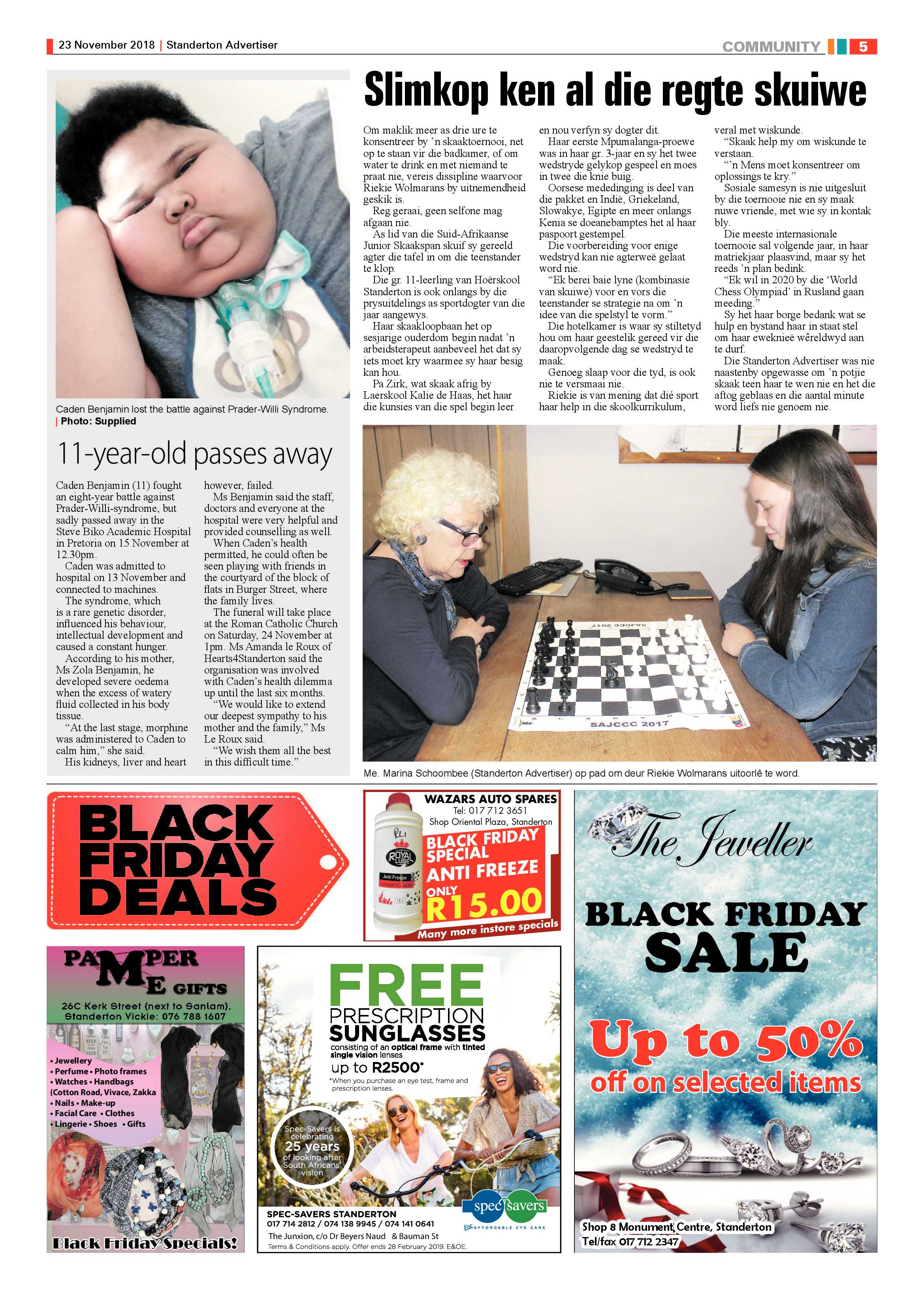 Standerton Advertiser 23 November 2018 page 5