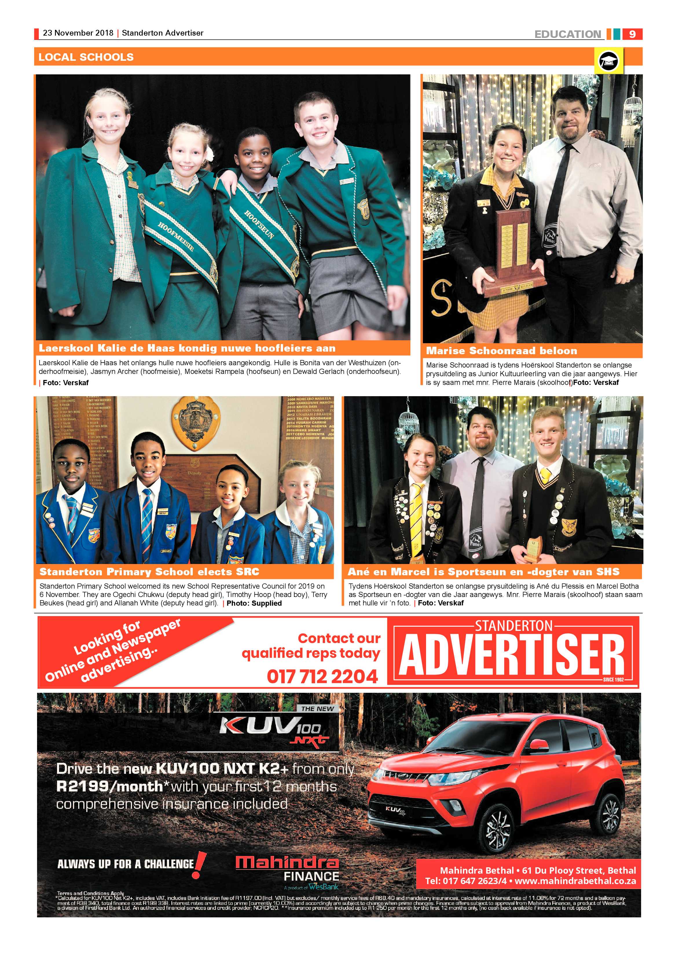 Standerton Advertiser 23 November 2018 page 9
